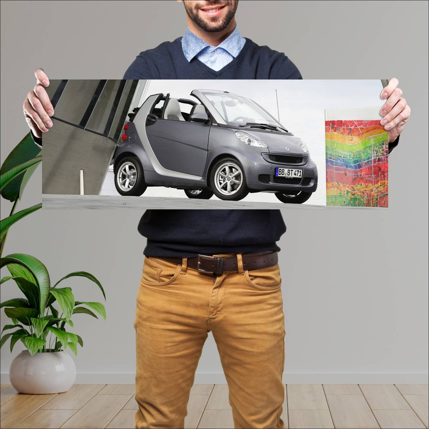 Cuadro grande 30x80cm 2011 smart fortwo cabrio pea 77 Smart