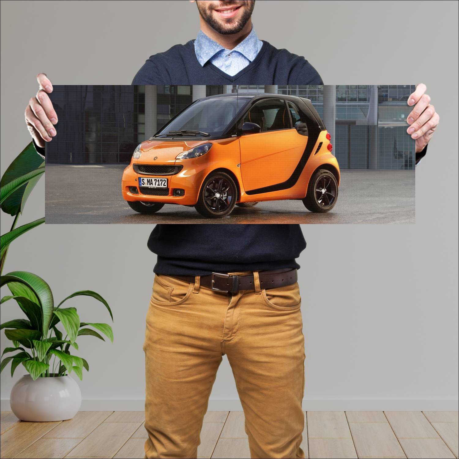 Cuadro grande 30x80cm 2011 smart fortwo nightorang 78 Smart