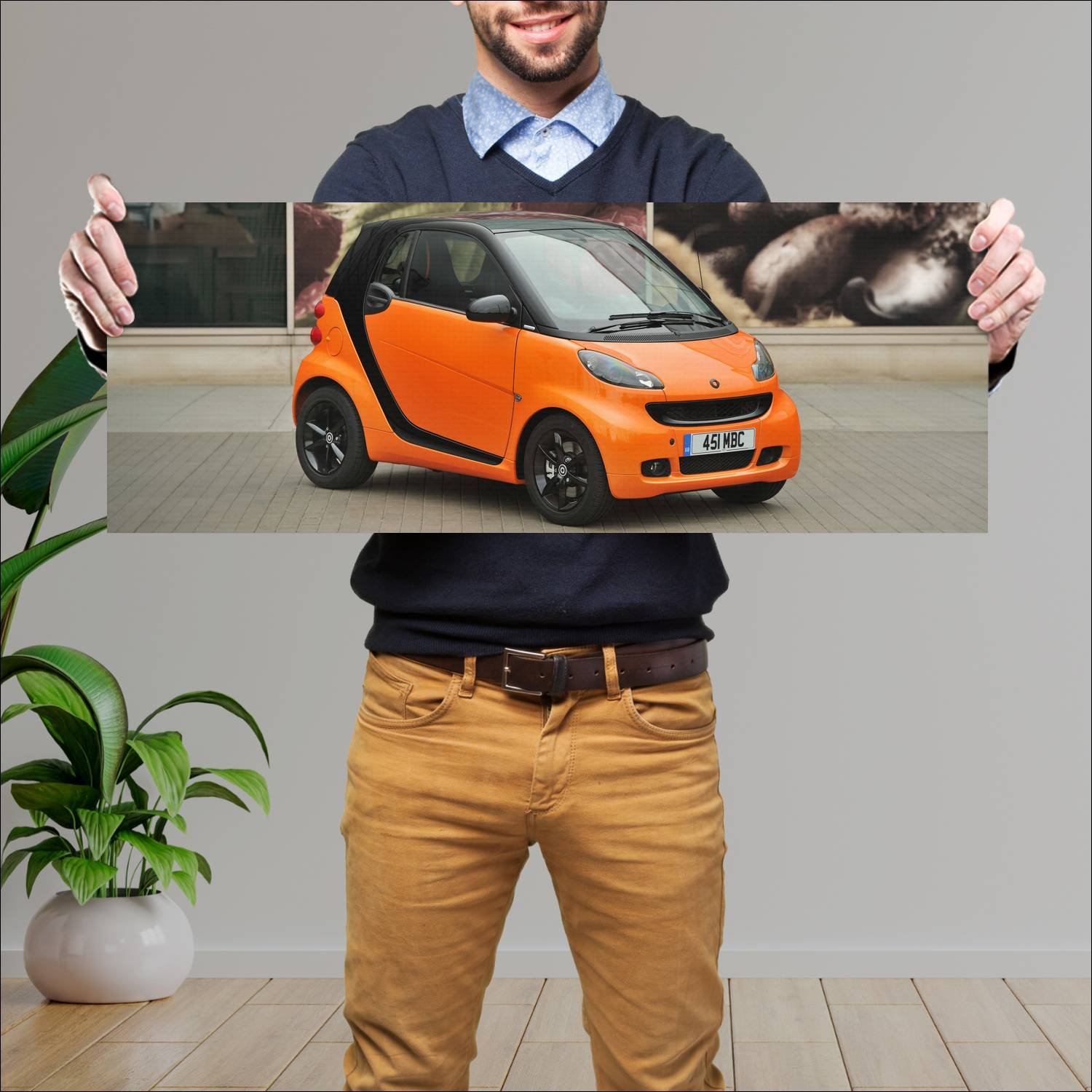 Cuadro grande 30x80cm 2011 smart fortwo nightorang 79 Smart