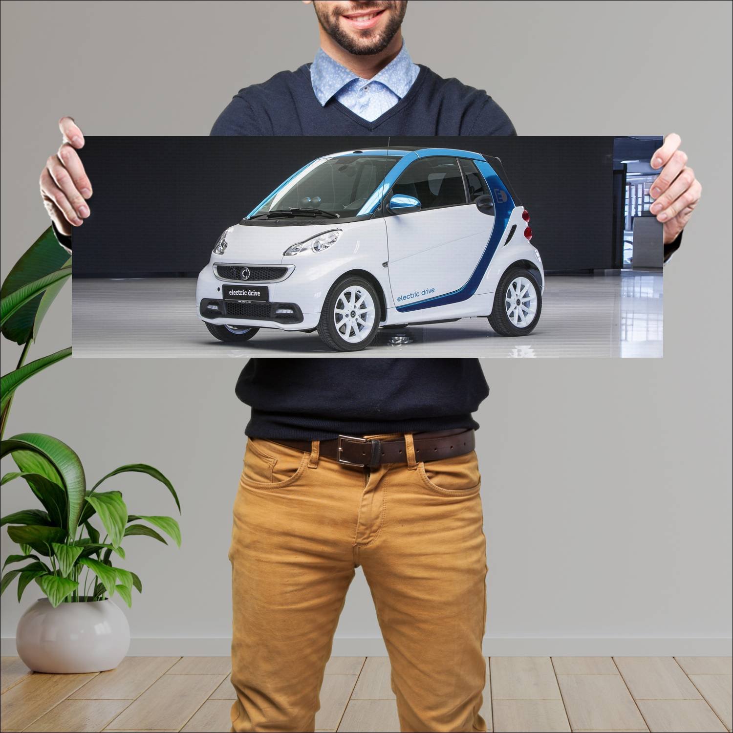 Cuadro grande 30x80cm 2012 smart fortwo cabrio ele 89 Smart