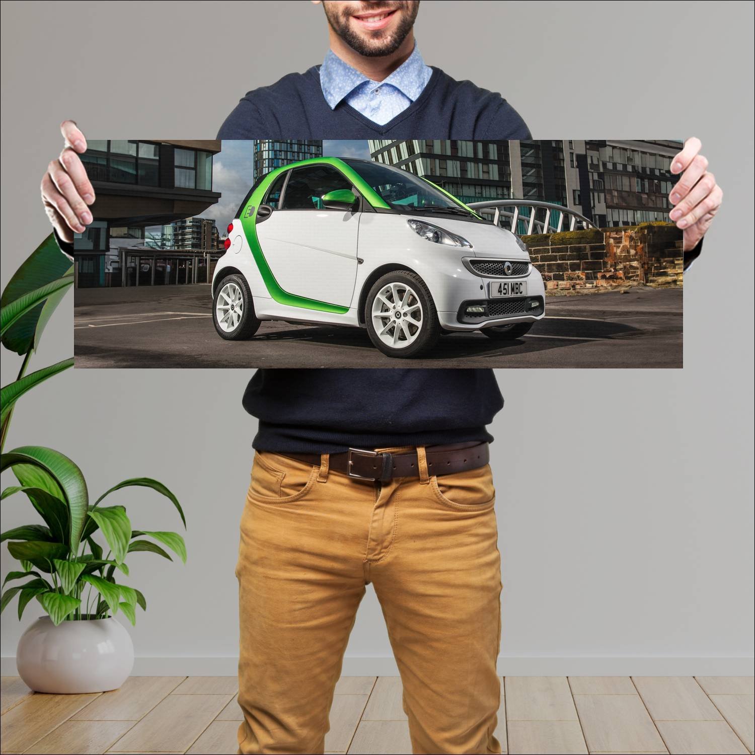 Cuadro grande 30x80cm 2012 smart fortwo electric d 92 Smart