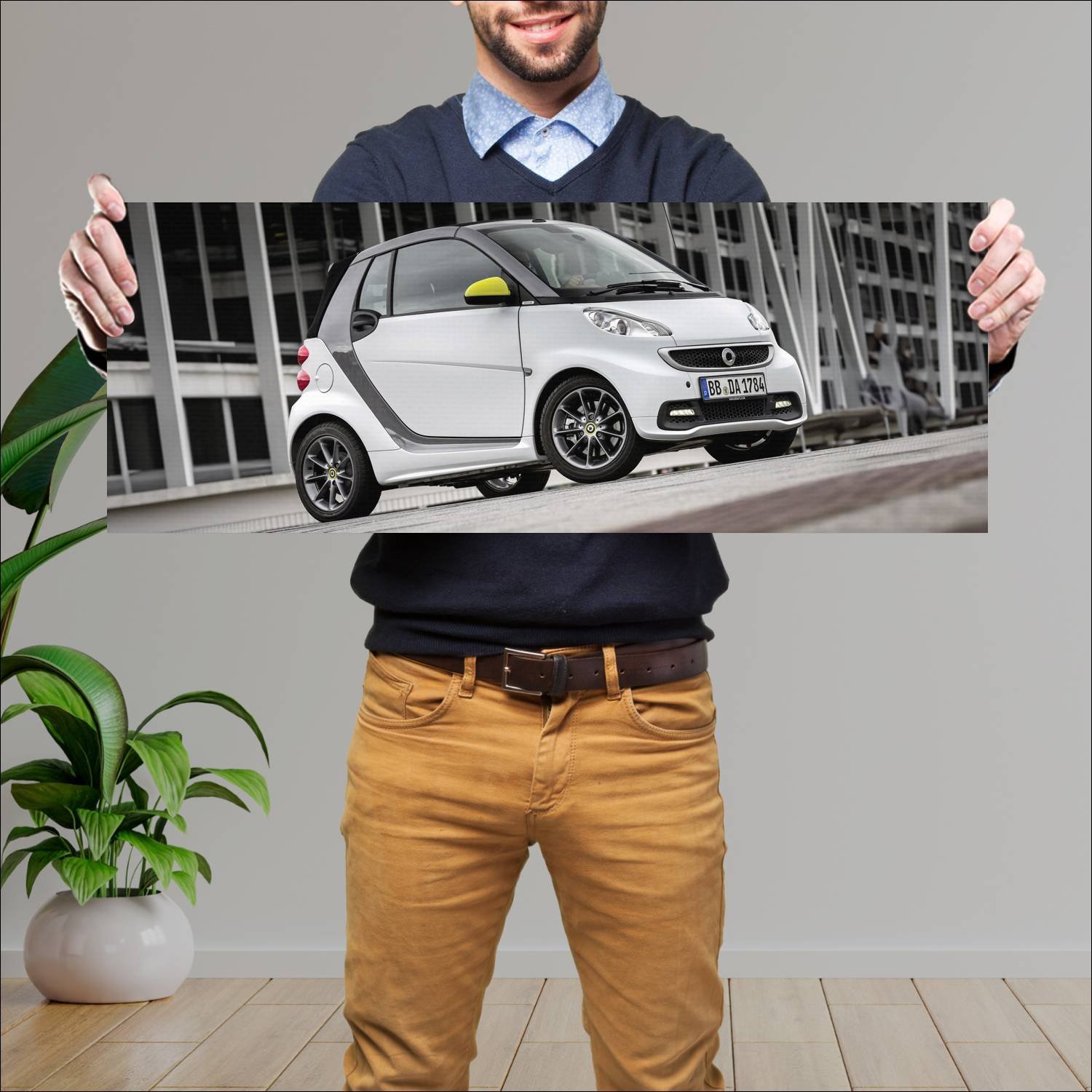 Cuadro grande 30x80cm 2013 smart fortwo cabrio boc 99 Smart