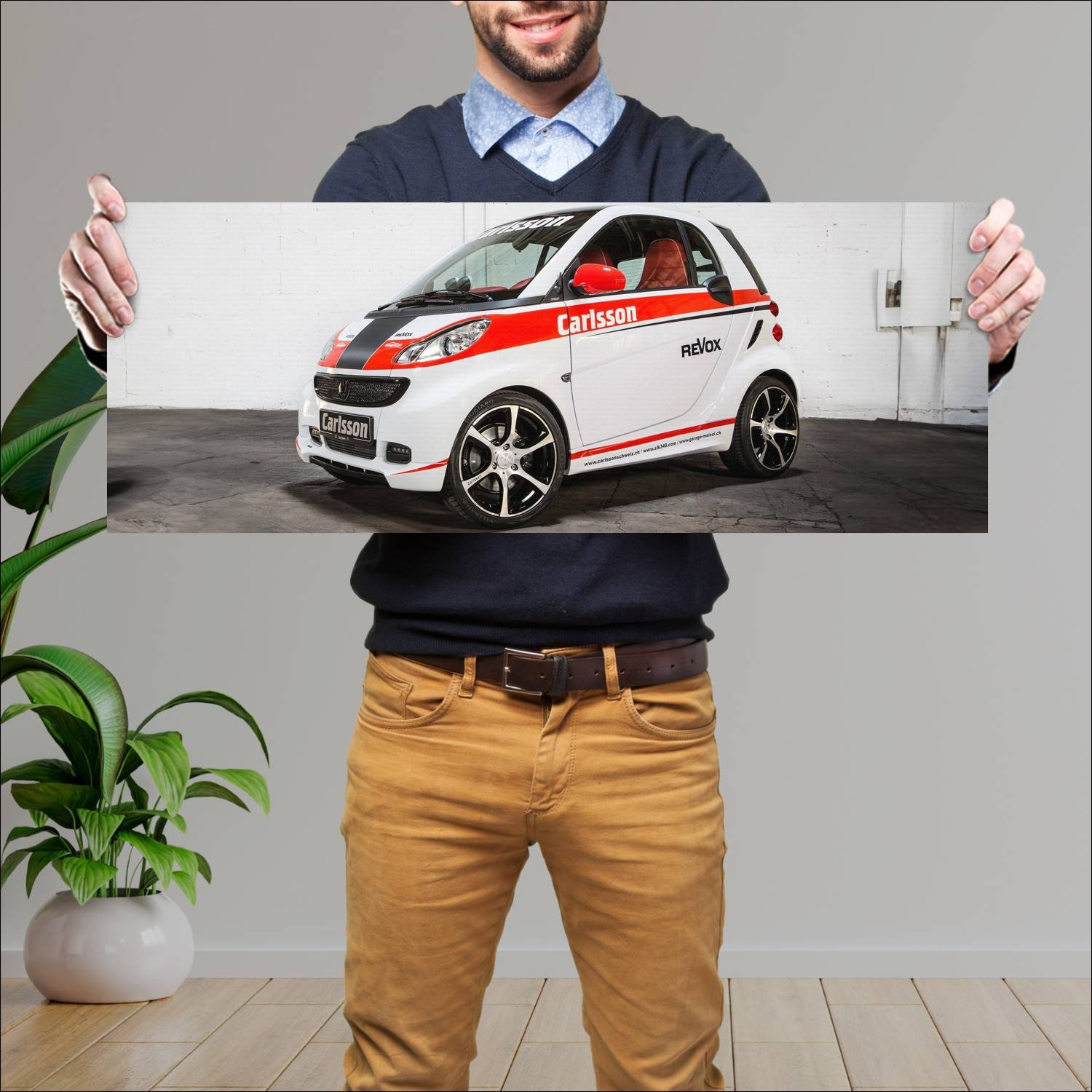 Cuadro grande 30x80cm 2013 smart fortwo race editi 102 Smart