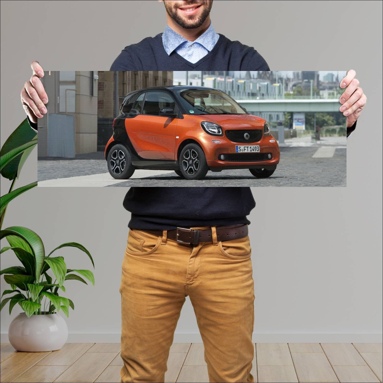 Cuadro grande 30x80cm 2014 smart fortwo prime Smart