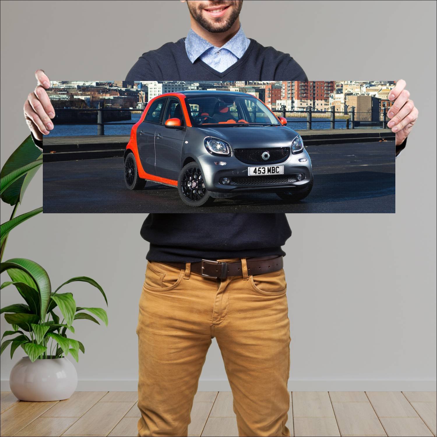 Cuadro grande 30x80cm 2015 smart forfour edition 1 113 Smart