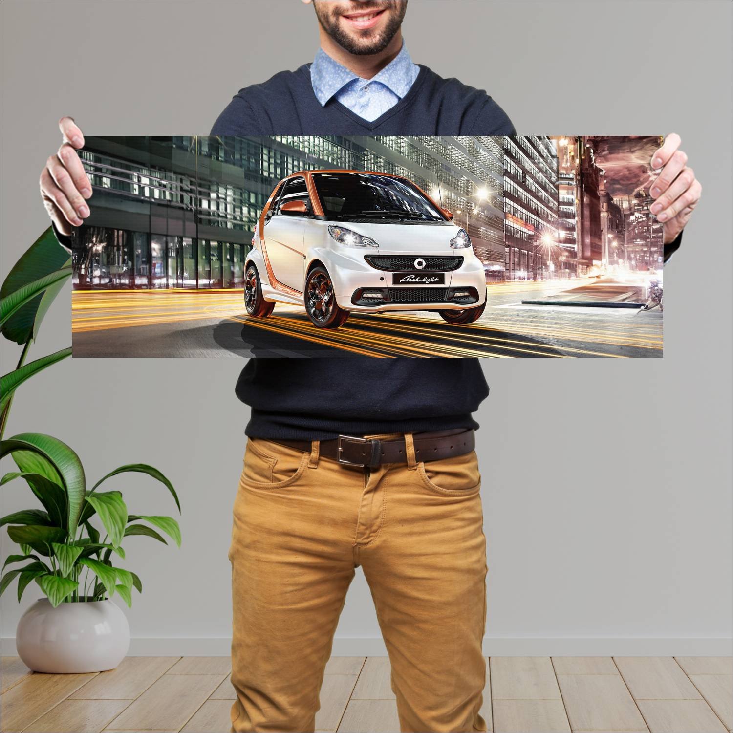 Cuadro grande 30x80cm 2015 smart fortwo cabrio fla 115 Smart