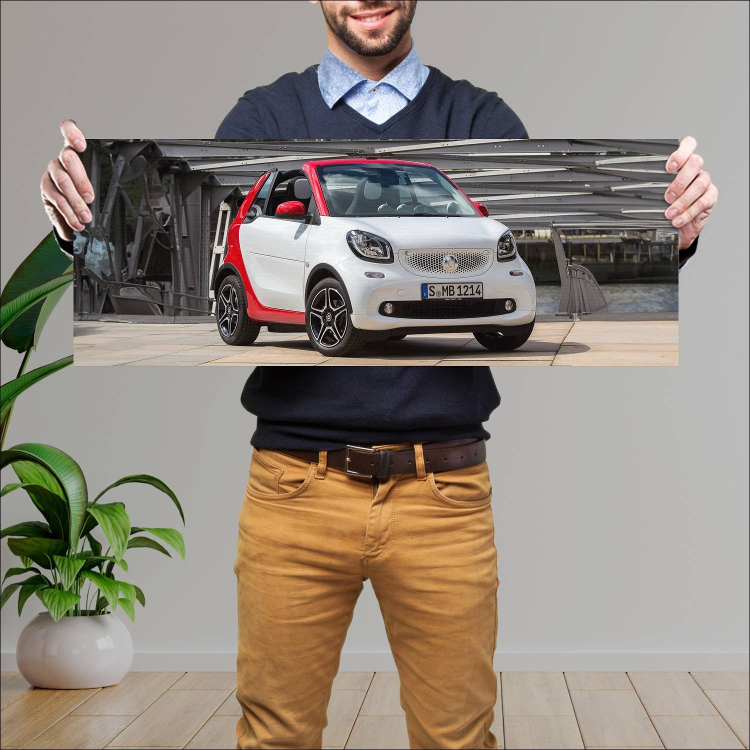 Cuadro grande 30x80cm 2016 smart fortwo cabrio pas 126 Smart
