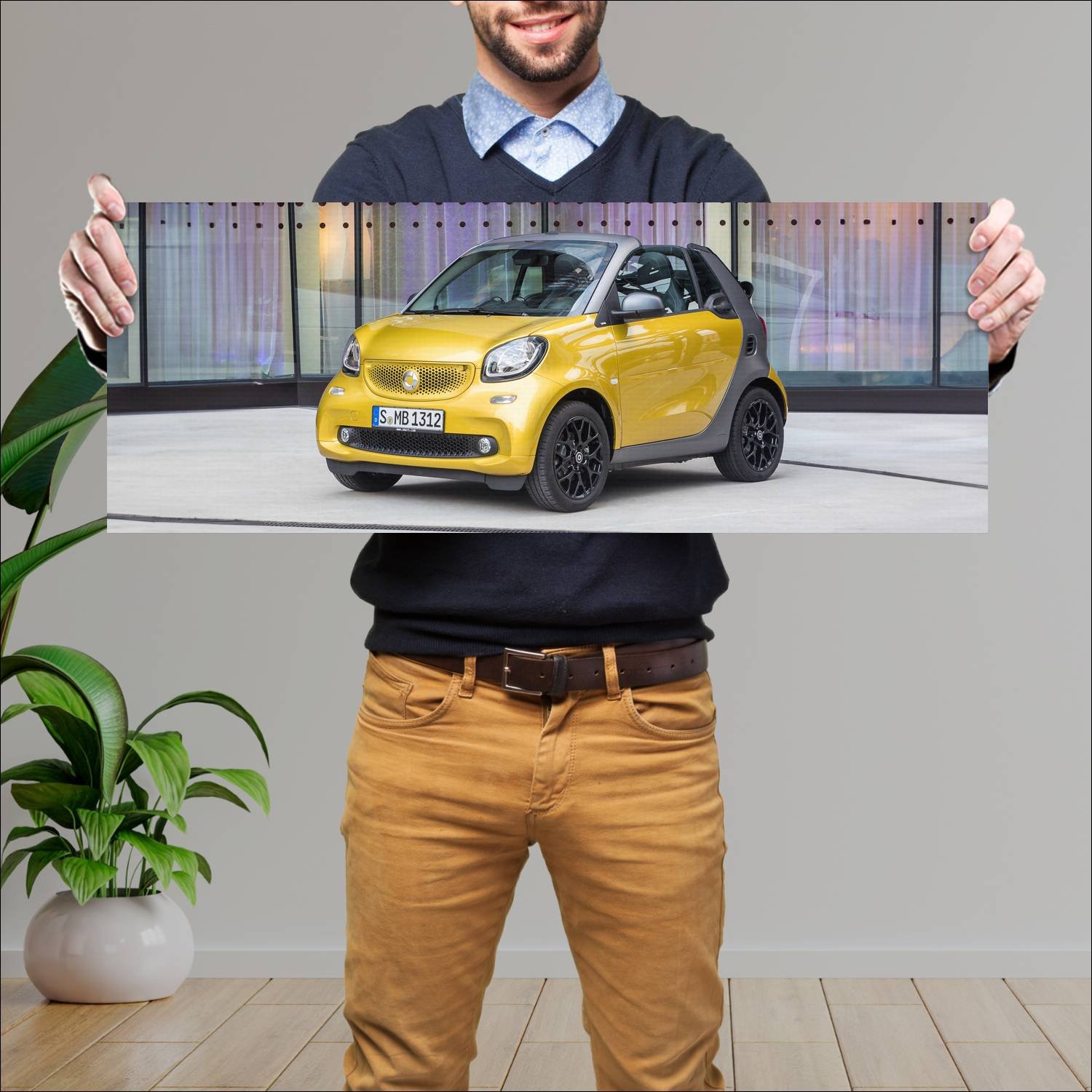 Cuadro grande 30x80cm 2016 smart fortwo cabrio pri 128 Smart