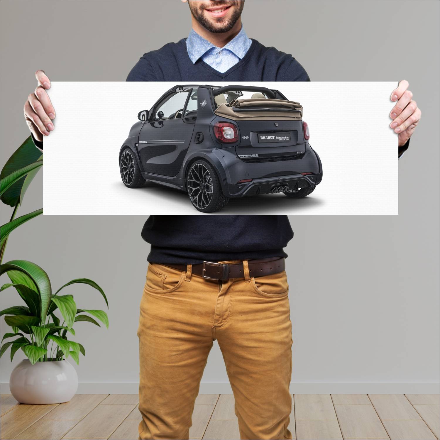 Cuadro grande 30x80cm 2017 brabus ultimate 125 sun 133 Smart