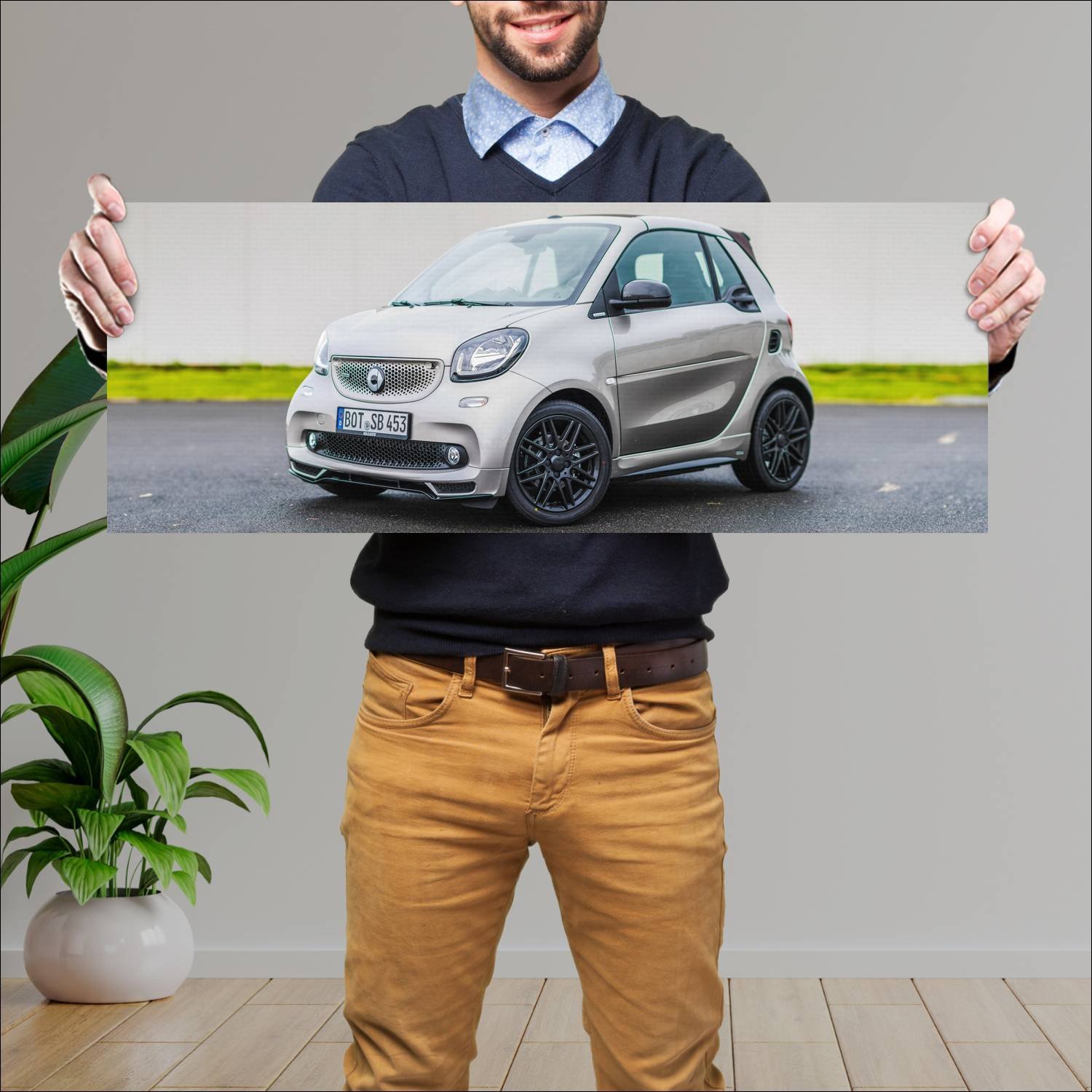 Cuadro grande 30x80cm 2017 smart brabus fortwo cab 136 Smart