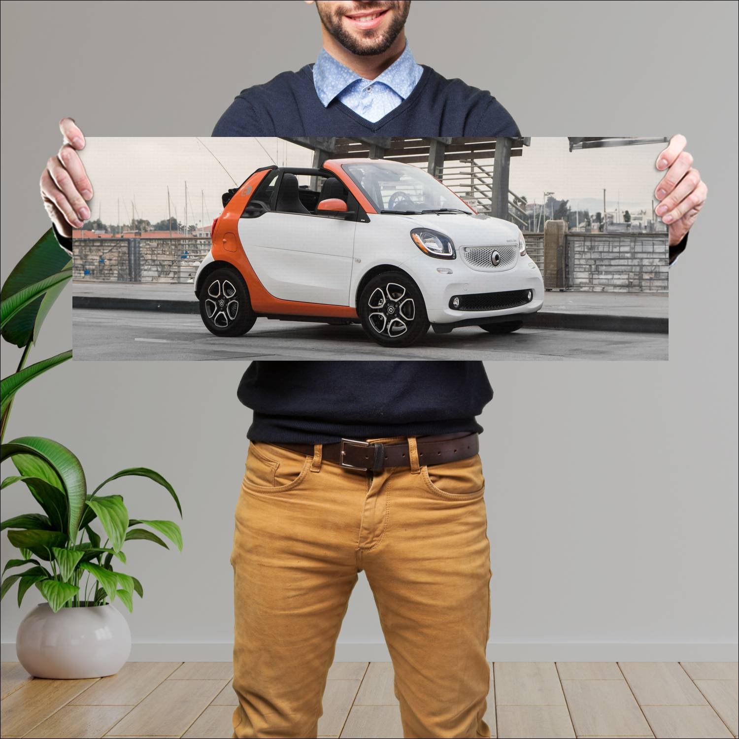 Cuadro grande 30x80cm 2017 smart fortwo cabrio ele 146 Smart