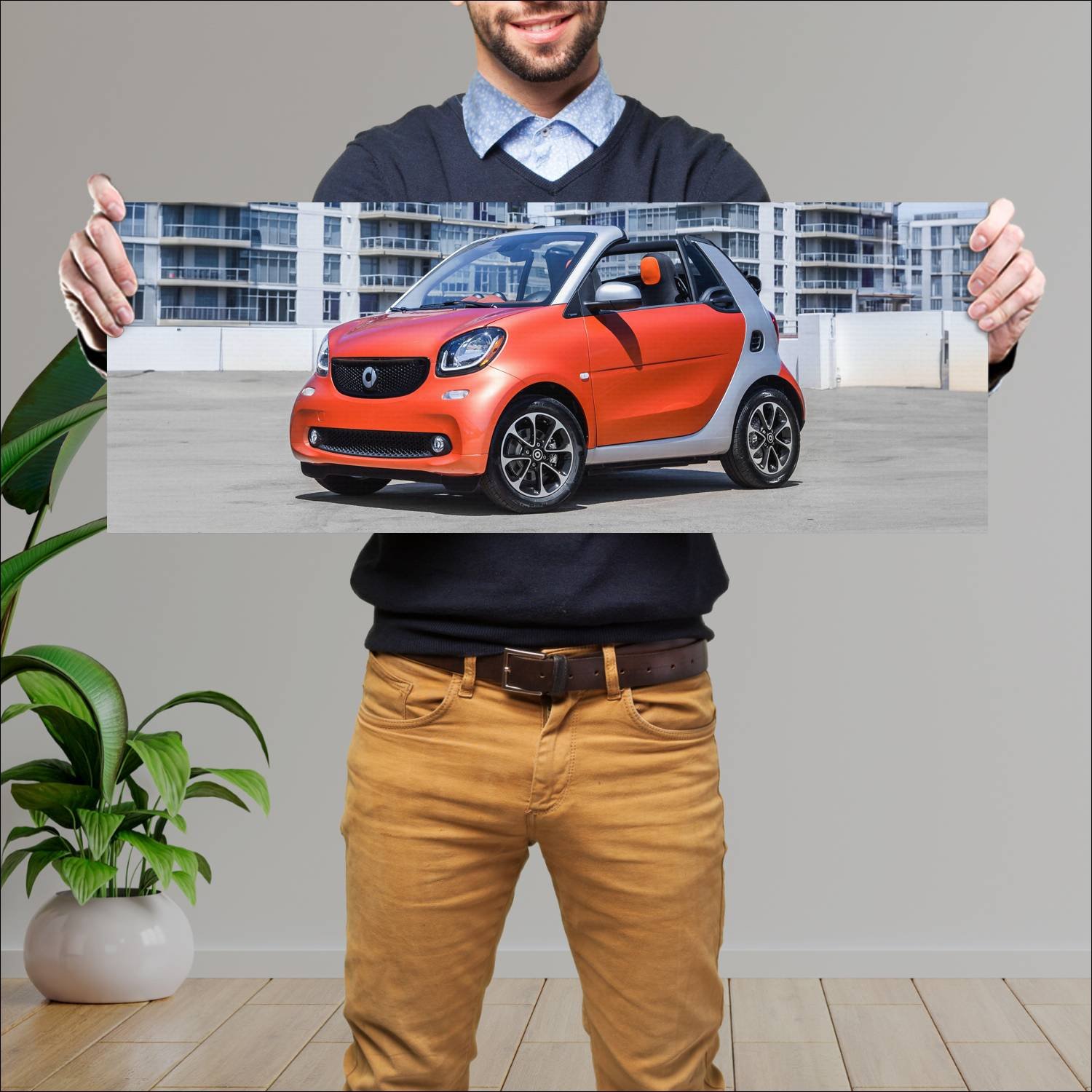 Cuadro grande 30x80cm 2017 smart fortwo cabrio us 147 Smart