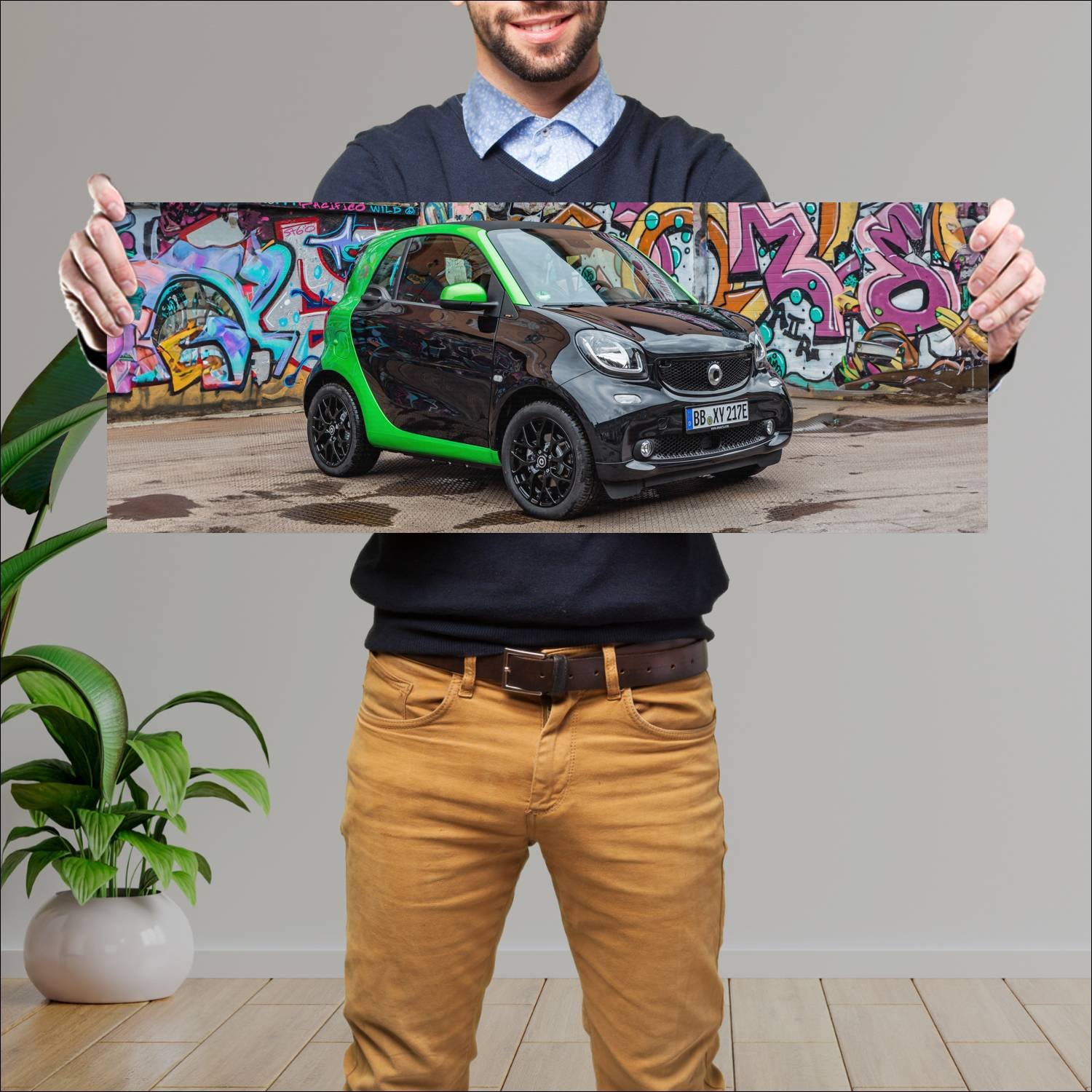 Cuadro grande 30x80cm 2017 smart fortwo electric d 149 Smart