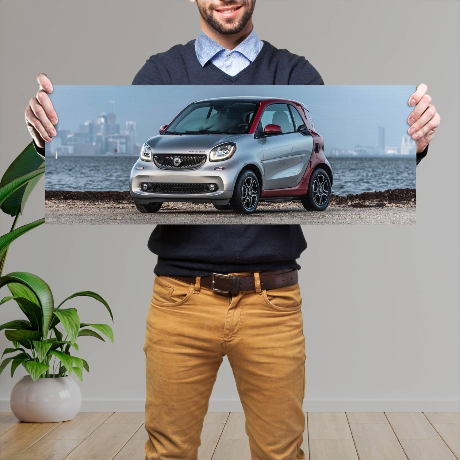 Cuadro grande 30x80cm 2017 smart fortwo electric d 151 Smart