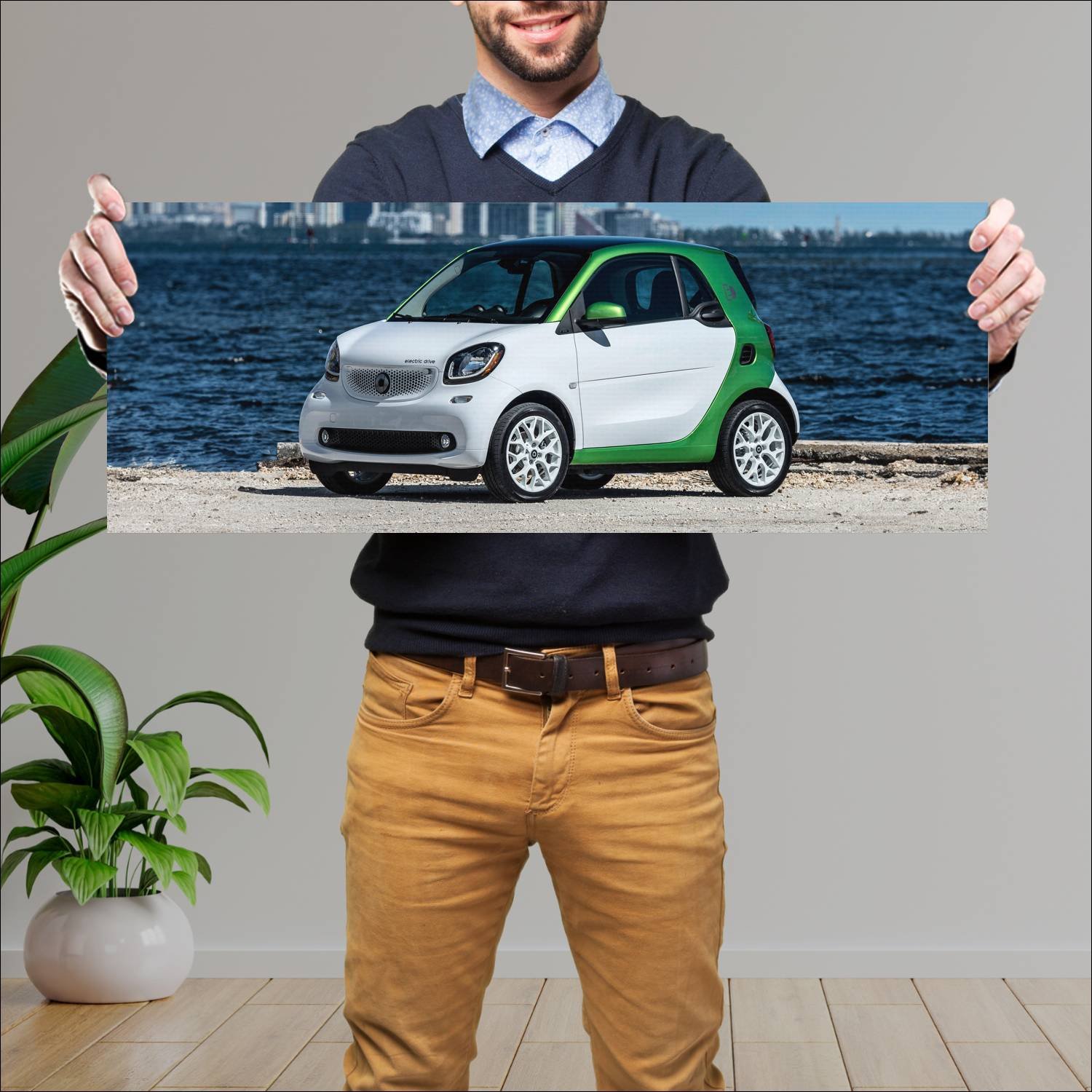 Cuadro grande 30x80cm 2017 smart fortwo electric d 152 Smart