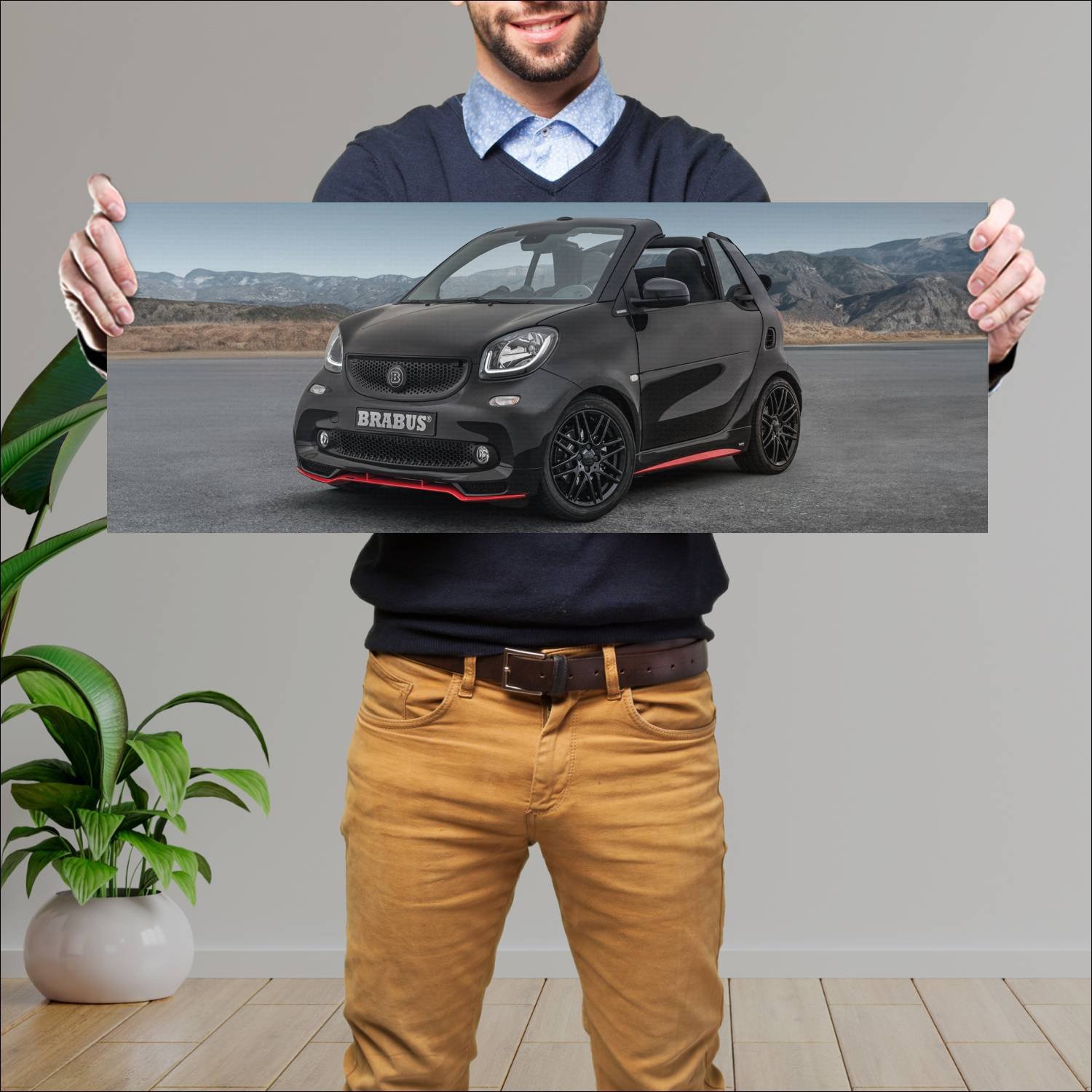 Cuadro grande 30x80cm 2018 brabus 125r based on fo 157 Smart