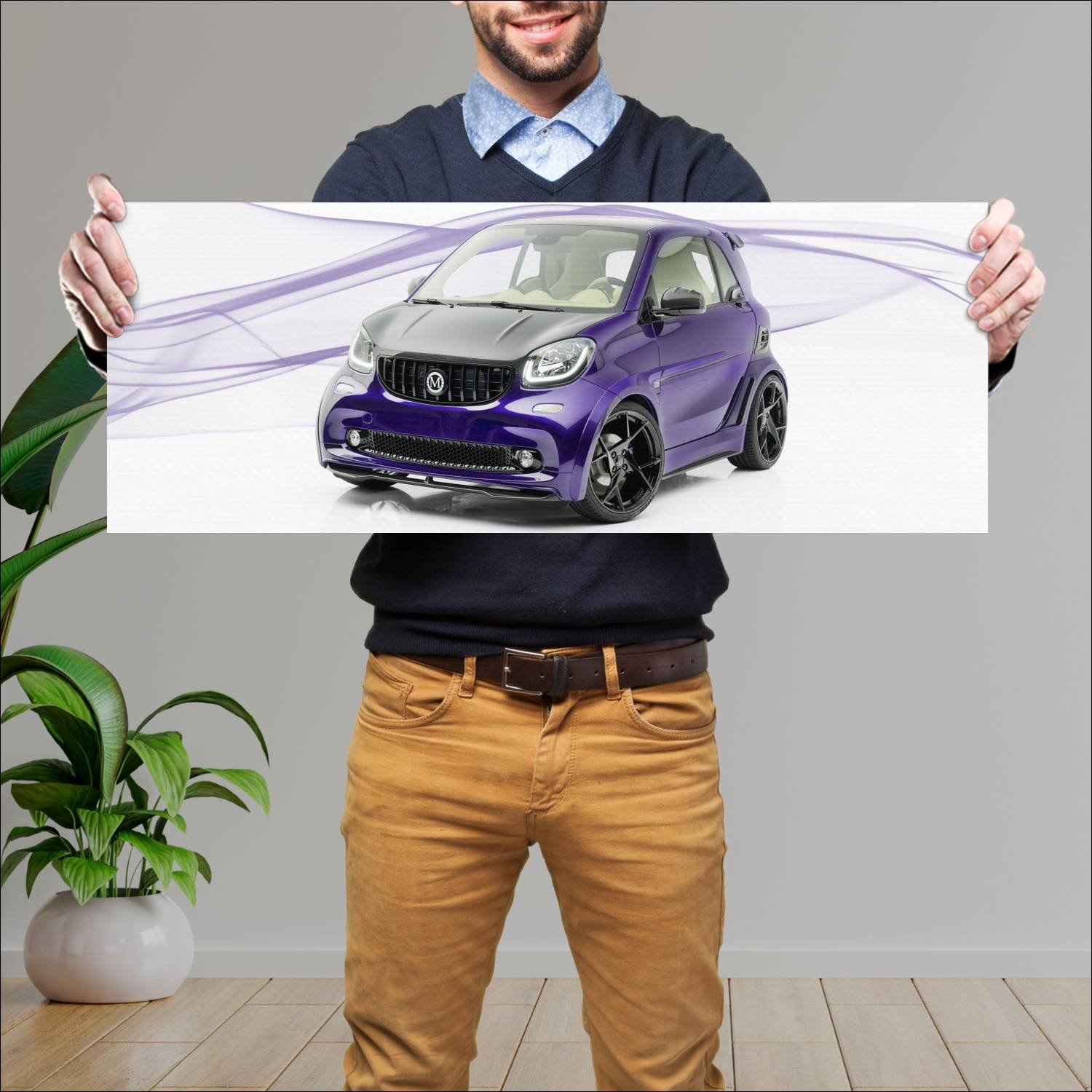Cuadro grande 30x80cm 2019 smart fortwo by mansory 168 Smart