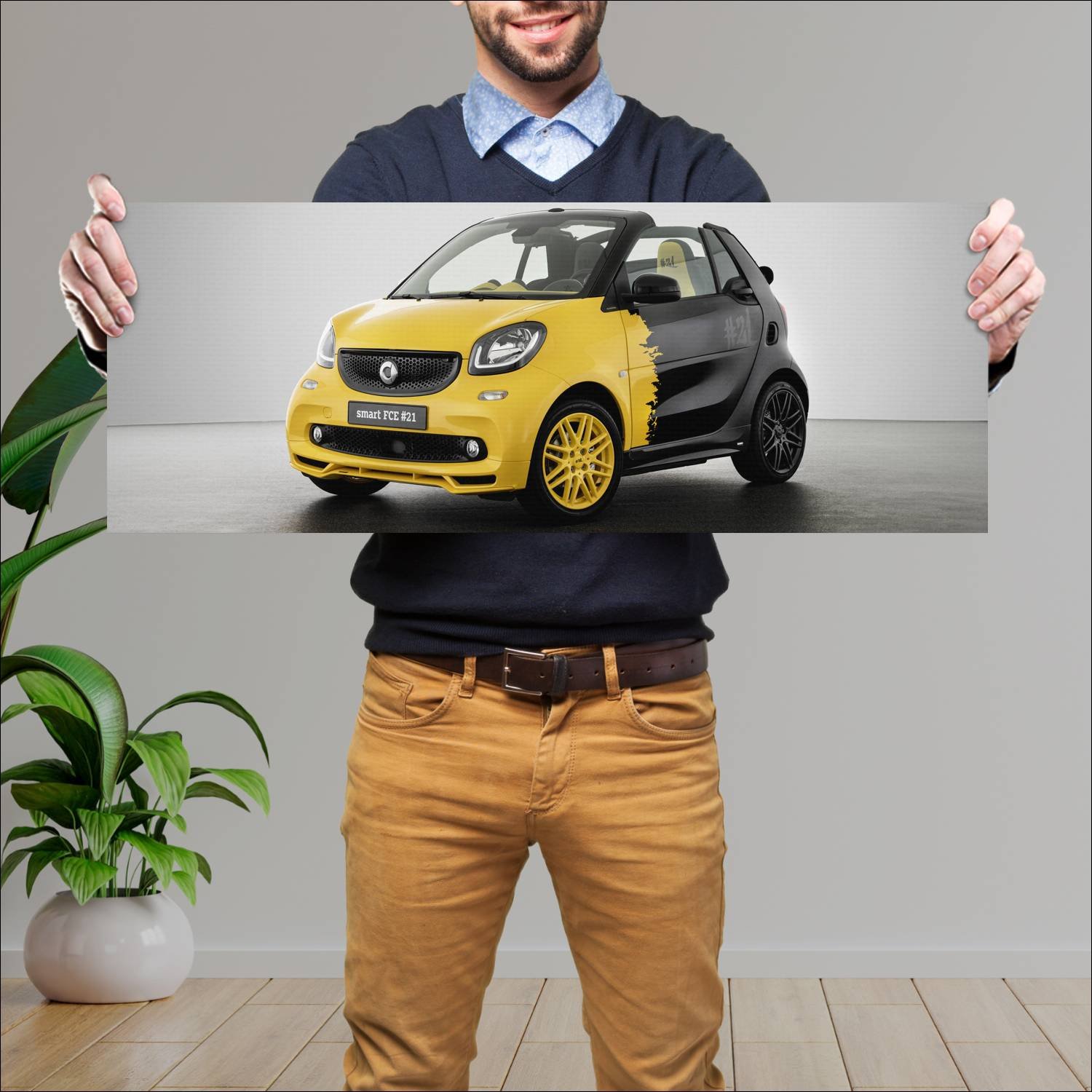 Cuadro grande 30x80cm 2019 smart fortwo cabrio fin 170 Smart