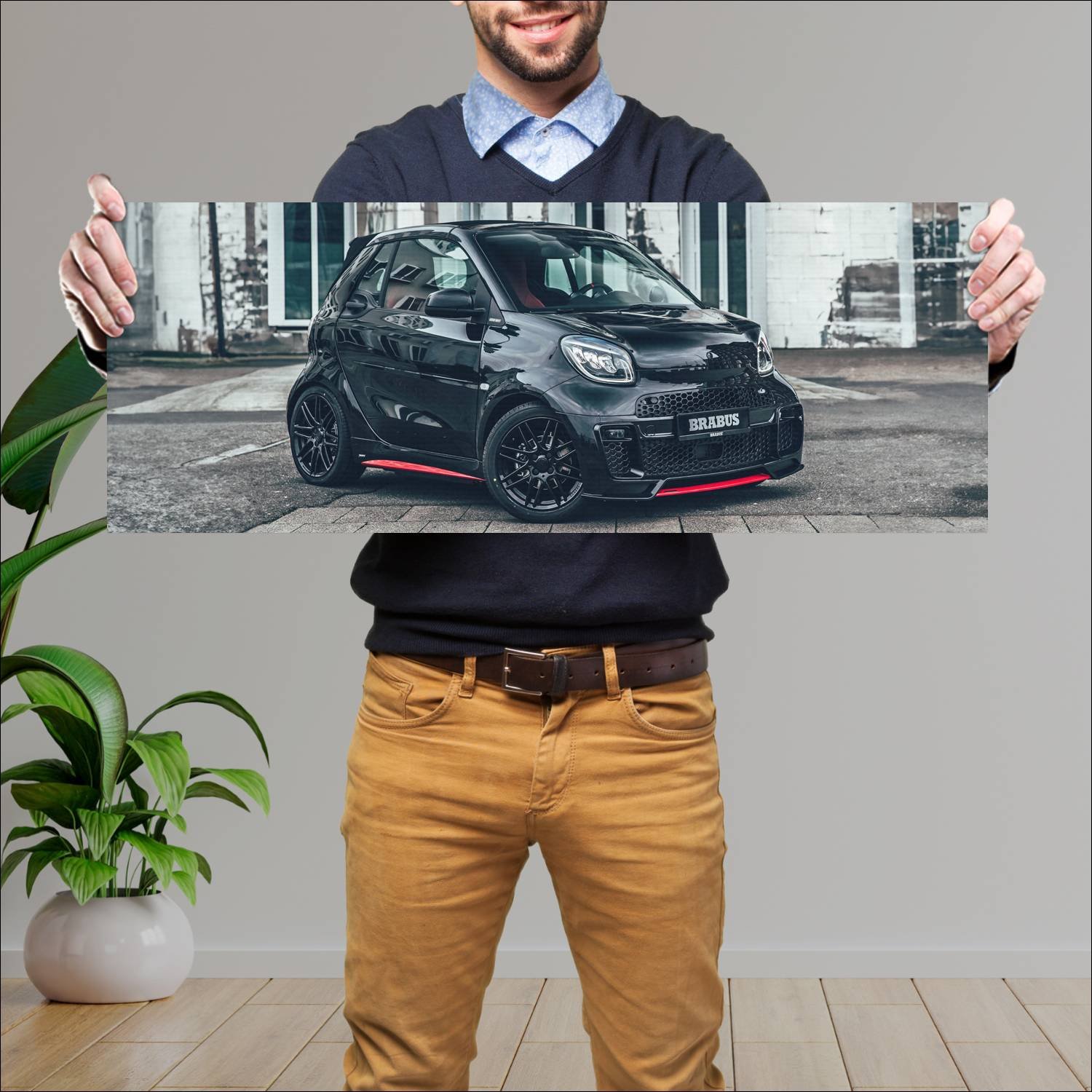 Cuadro grande 30x80cm 2021 brabus 92r based on for 177 Smart
