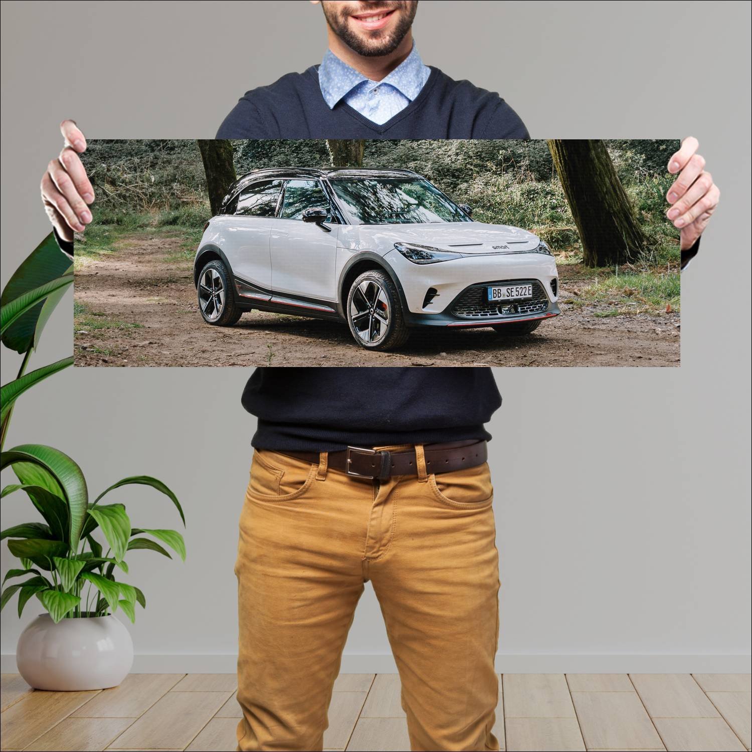Cuadro grande 30x80cm 2022 smart 1 brabus auto 181 Smart