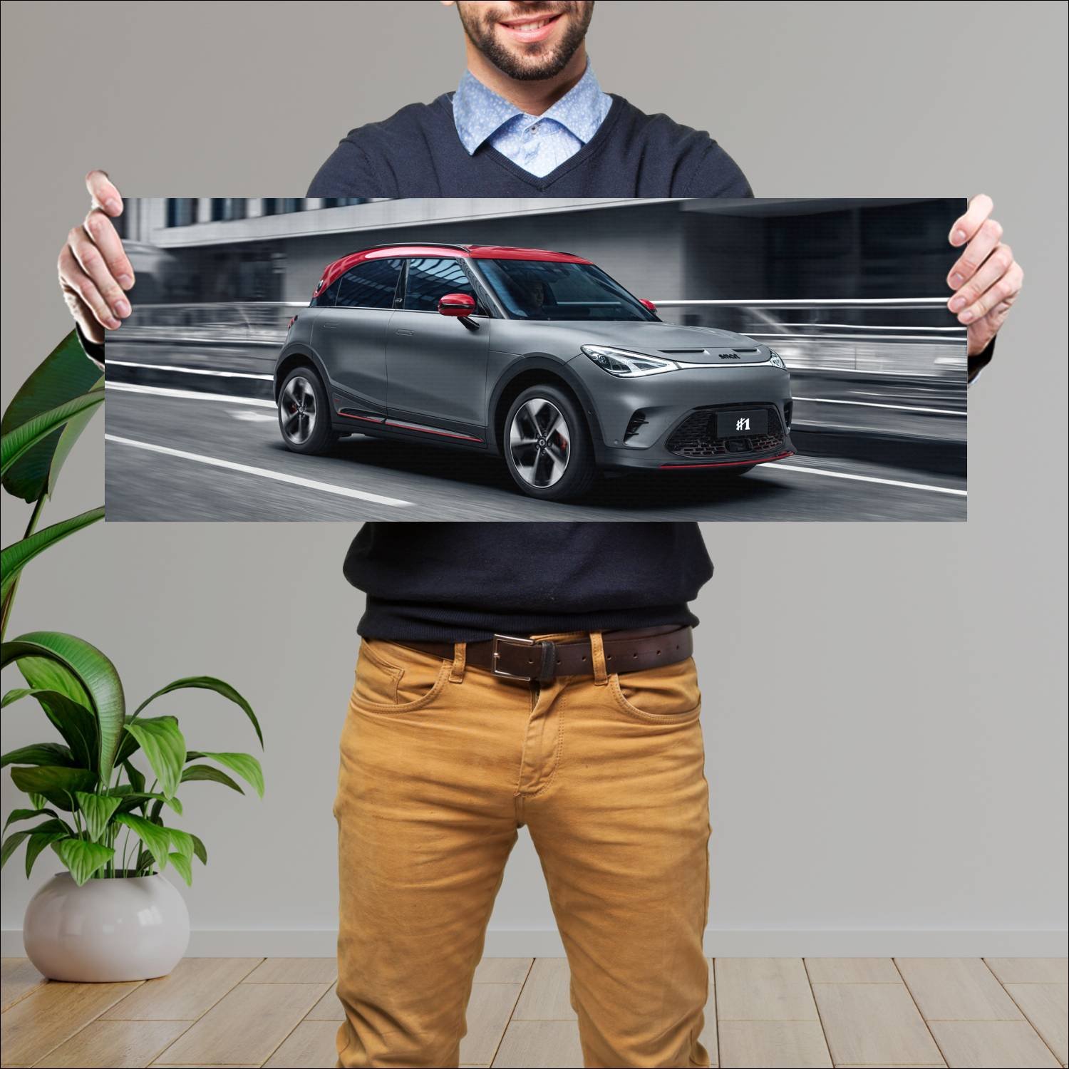 Cuadro grande 30x80cm 2022 smart 1 brabus cn auto 182 Smart
