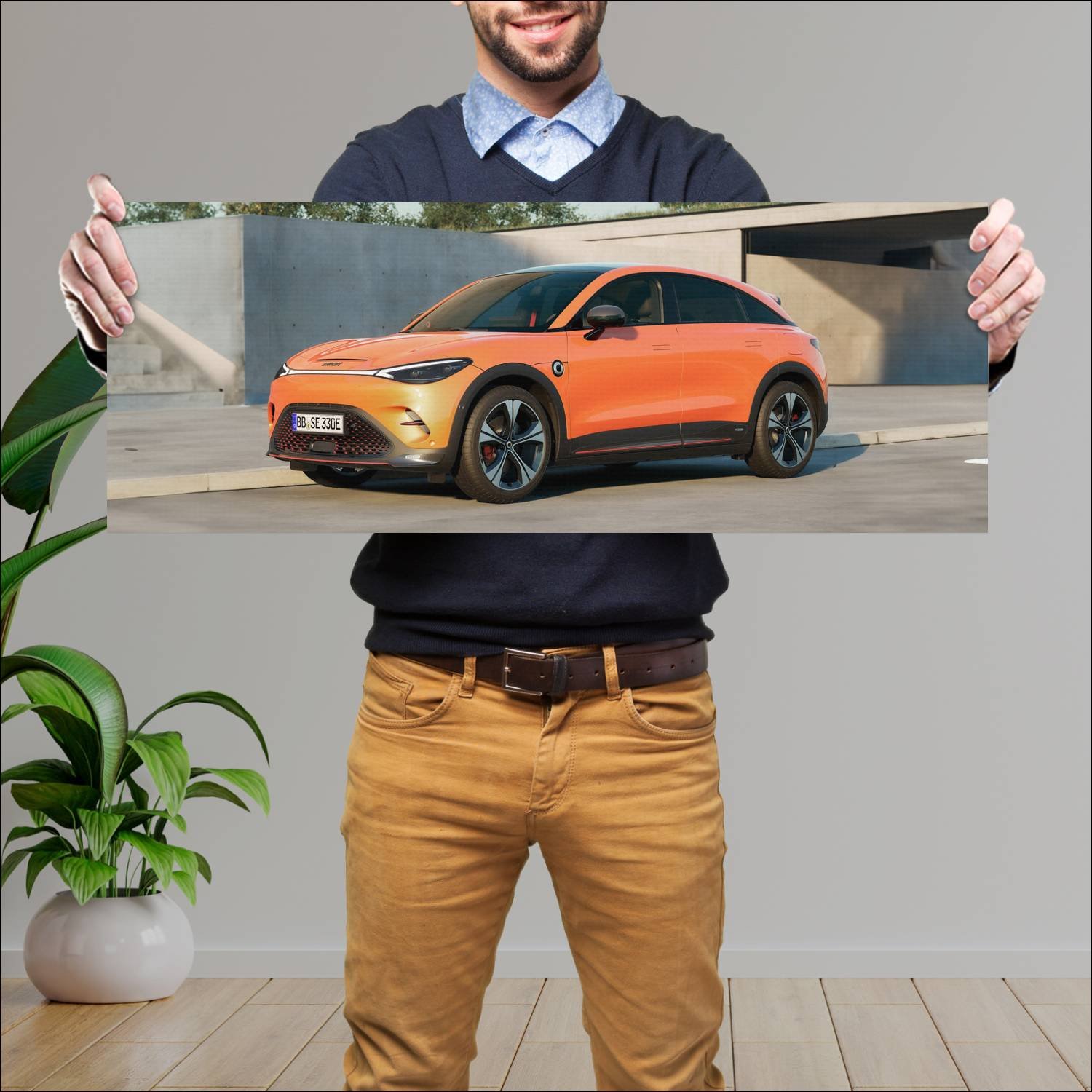 Cuadro grande 30x80cm 2023 smart 3 brabus auto 190 Smart