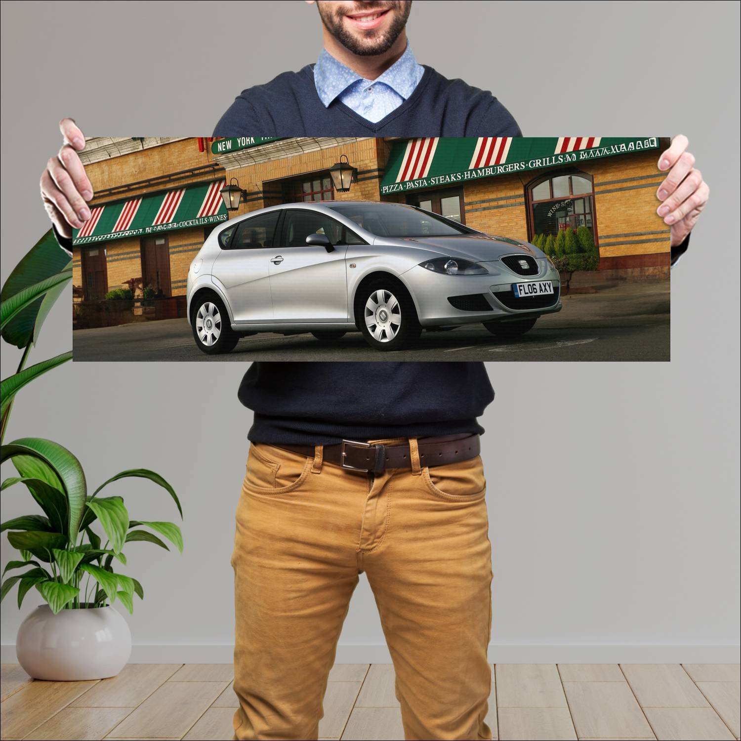 Cuadro grande 30x80cm 2005 seat leon uk auto 54 Seat