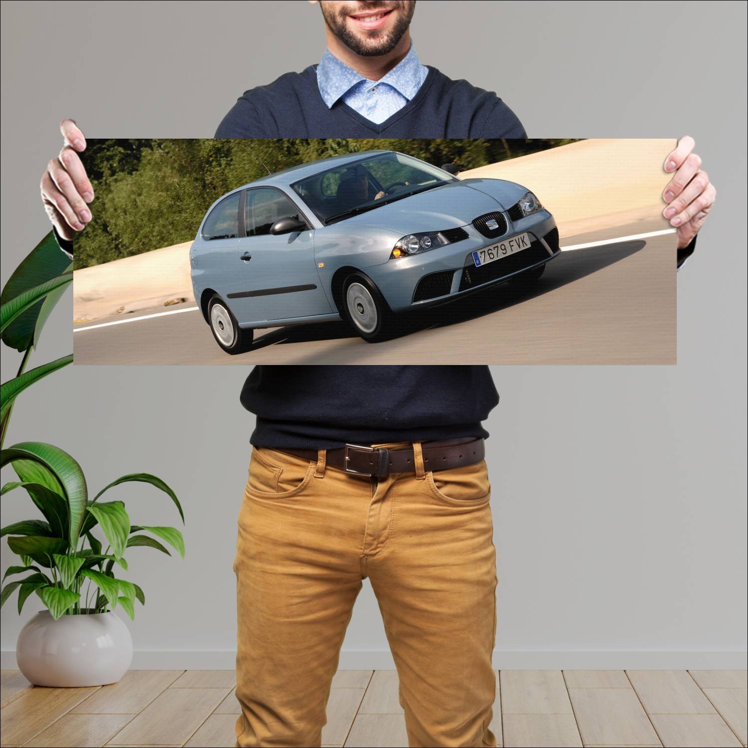 Cuadro grande 30x80cm 2006 seat ibiza 3 door auto 59 Seat