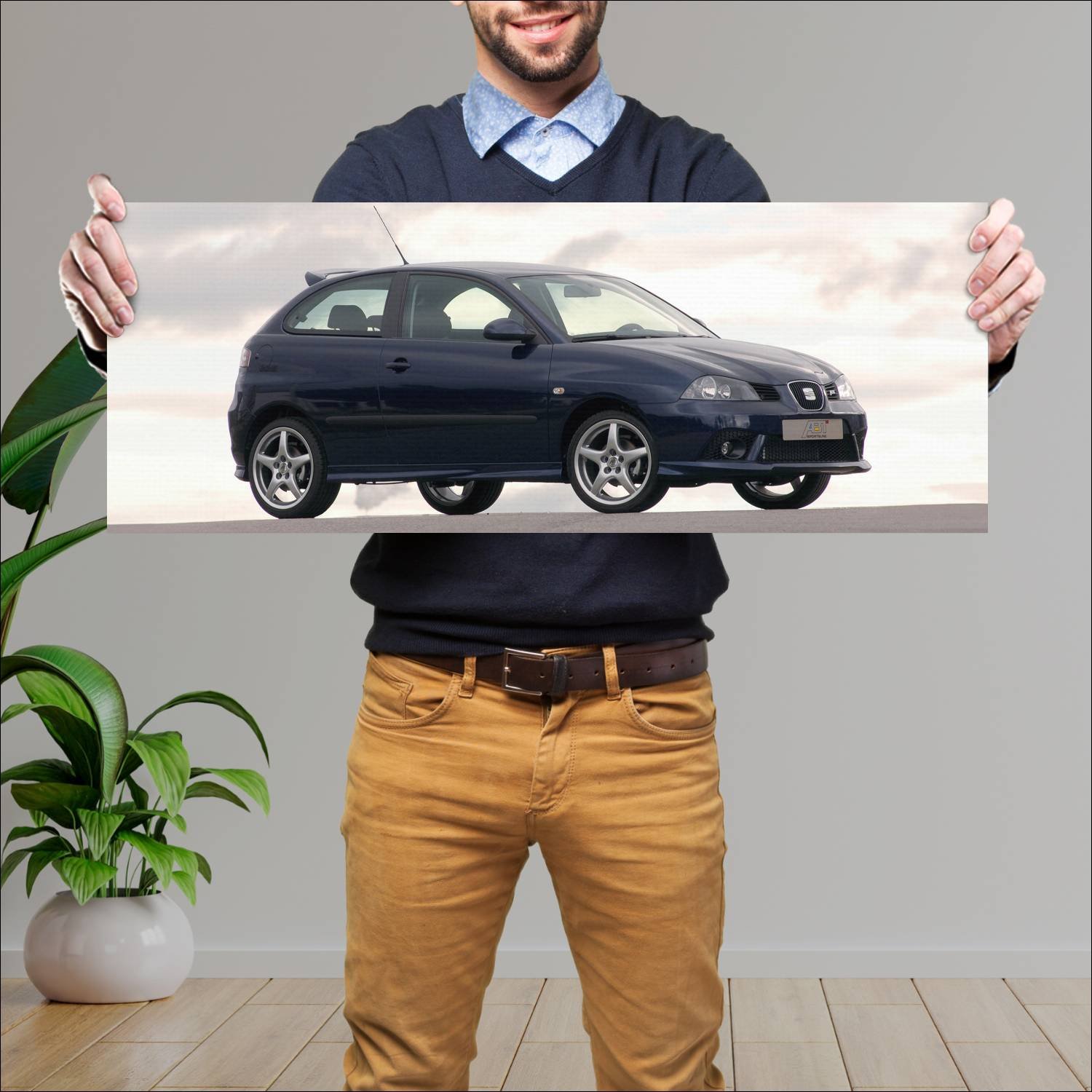 Cuadro grande 30x80cm 2006 seat ibiza by abt auto 60 Seat