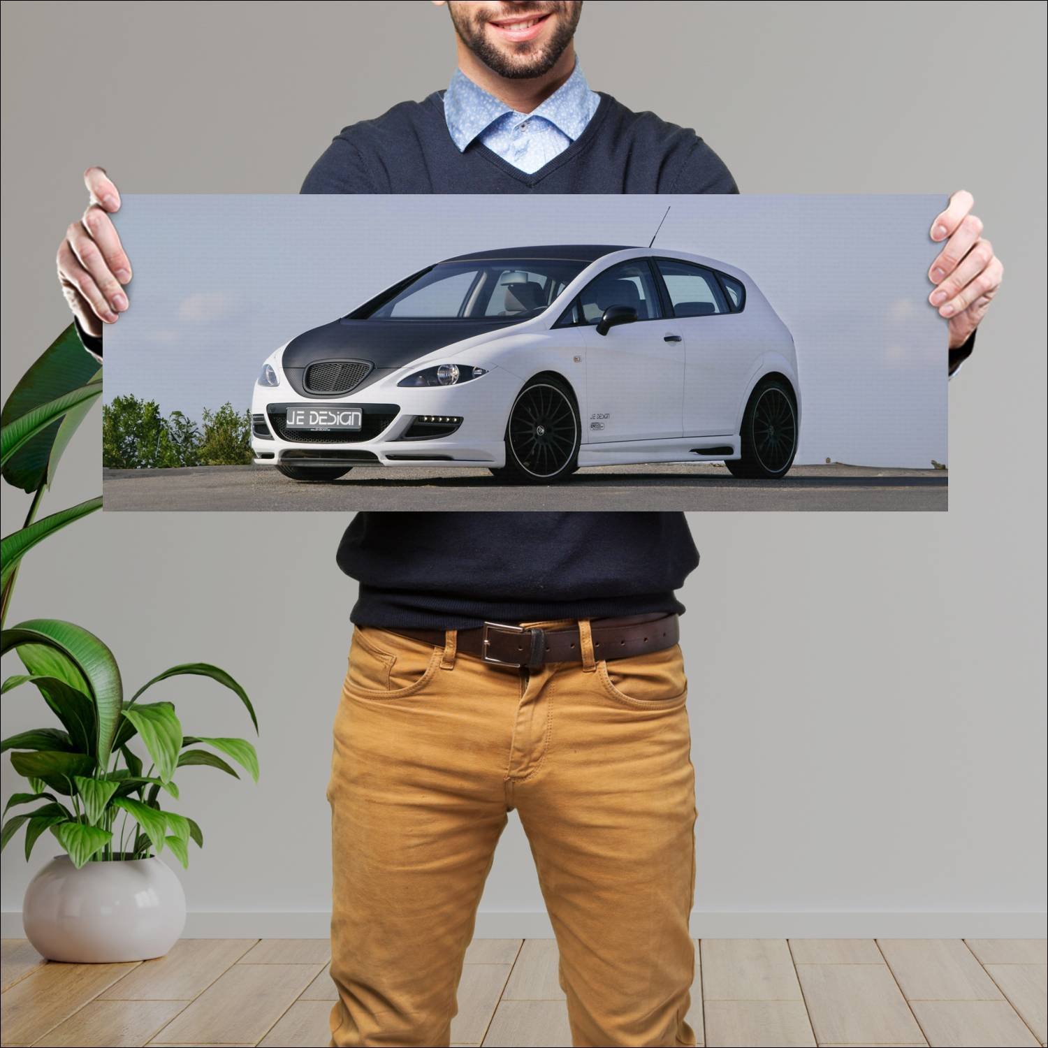 Cuadro grande 30x80cm 2006 seat leon by je design 62 Seat