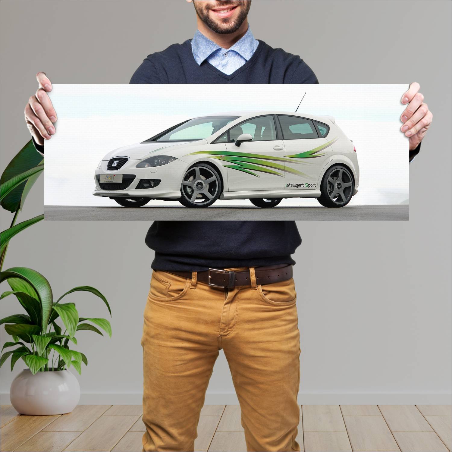 Cuadro grande 30x80cm 2006 seat leon is by abt 112 64 Seat