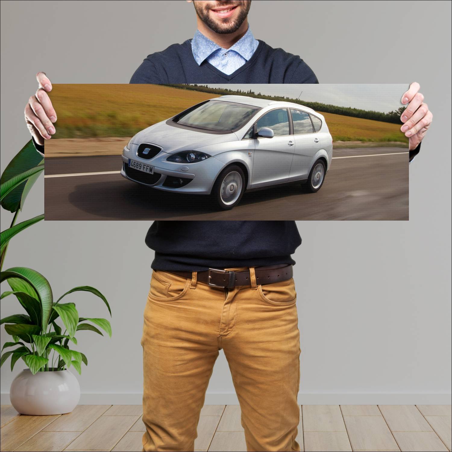 Cuadro grande 30x80cm 2007 seat altea xl auto 71 Seat