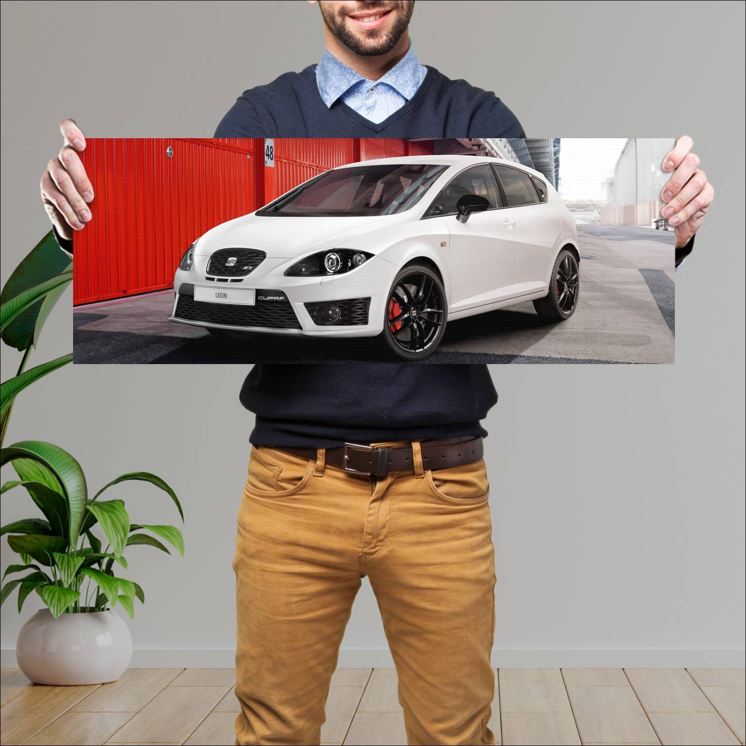 Cuadro grande 30x80cm 2009 seat leon cupra r Seat
