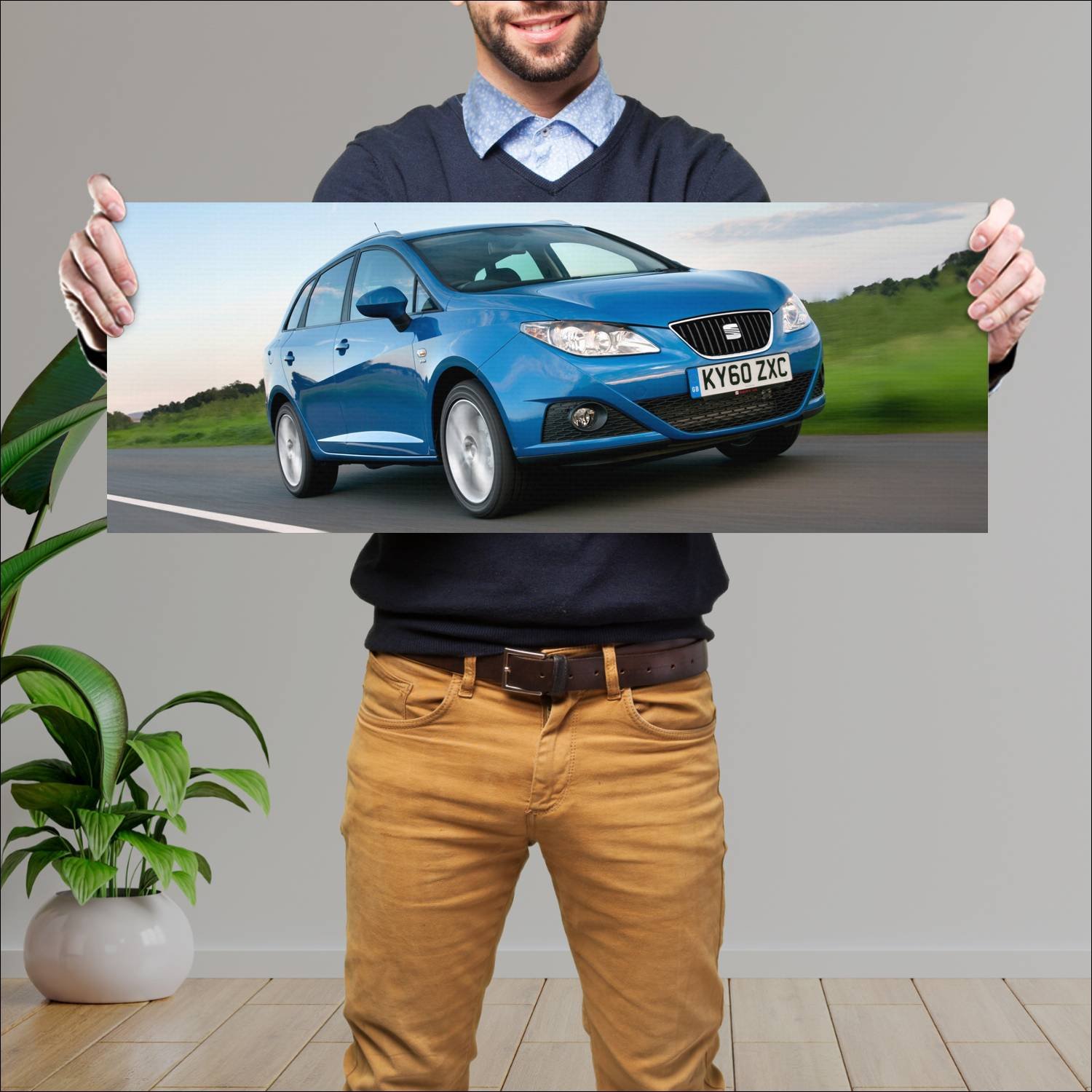 Cuadro grande 30x80cm 2010 seat ibiza st uk auto 142 Seat