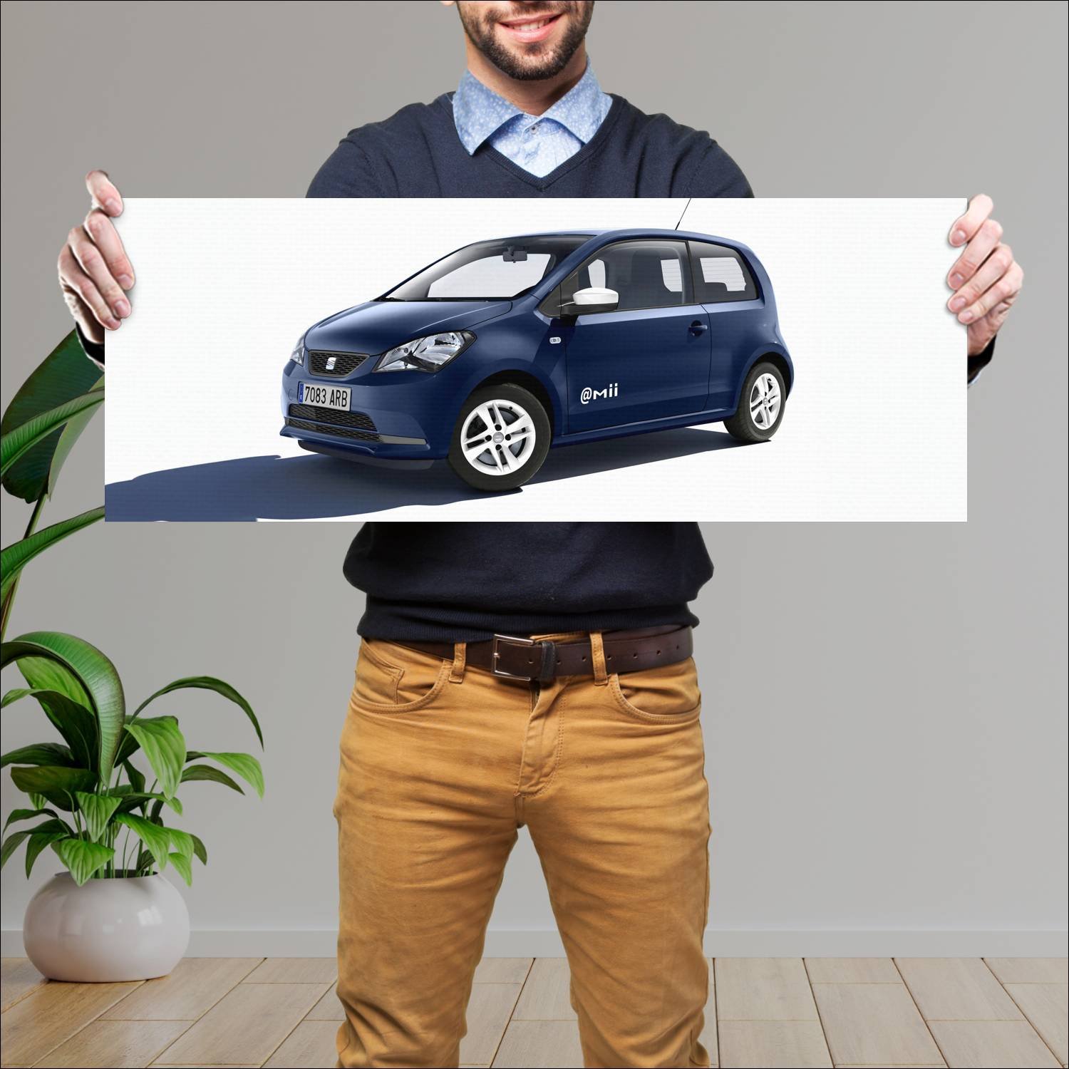 Cuadro grande 30x80cm 2012 seat at mii 3 door Seat