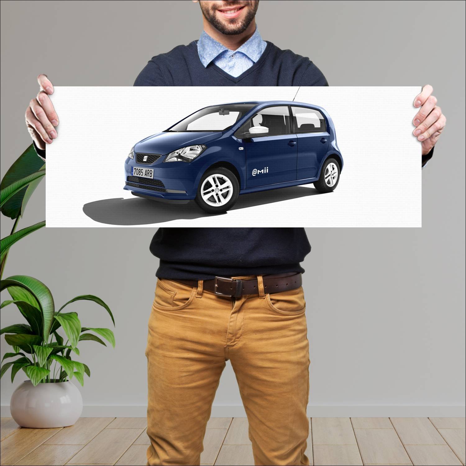 Cuadro grande 30x80cm 2012 seat at mii 5 door Seat