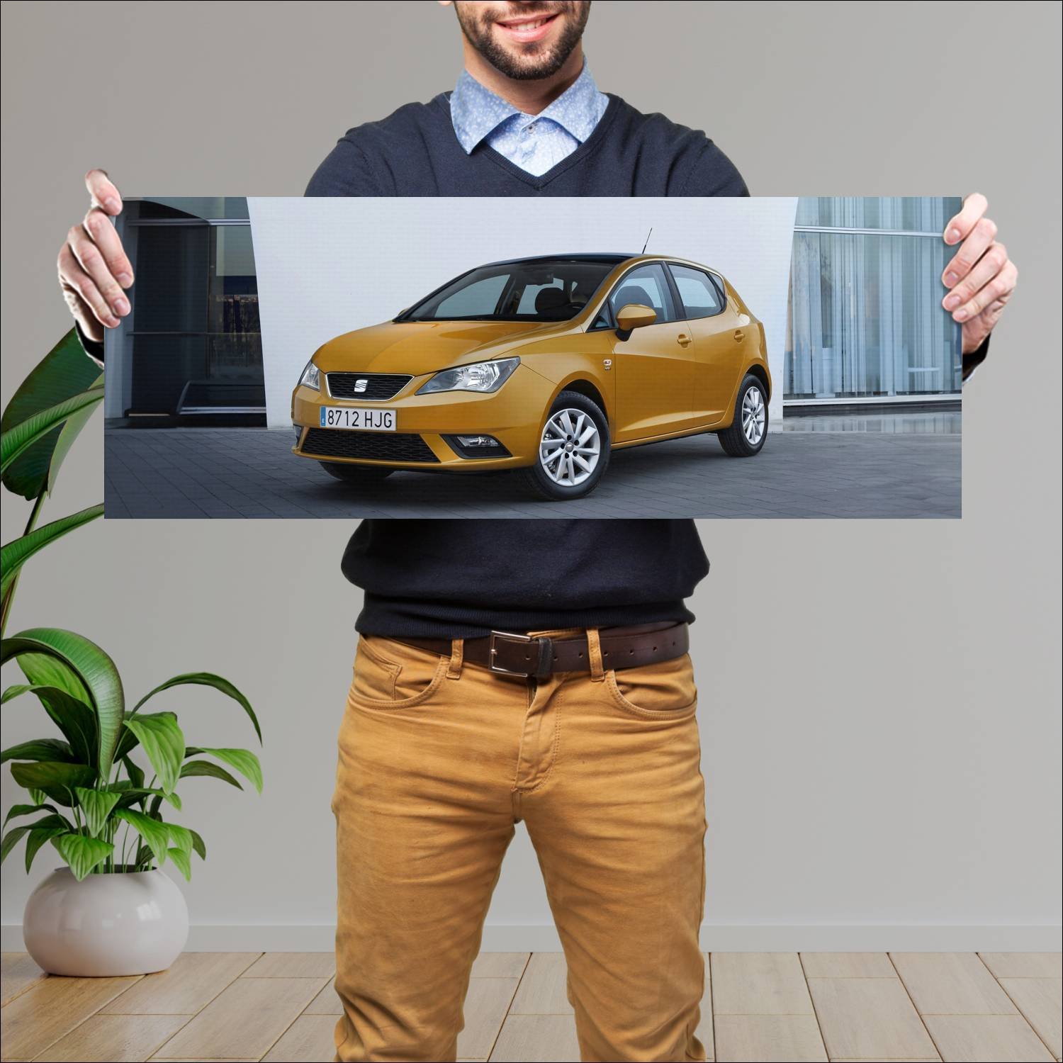 Cuadro grande 30x80cm 2012 seat ibiza Seat