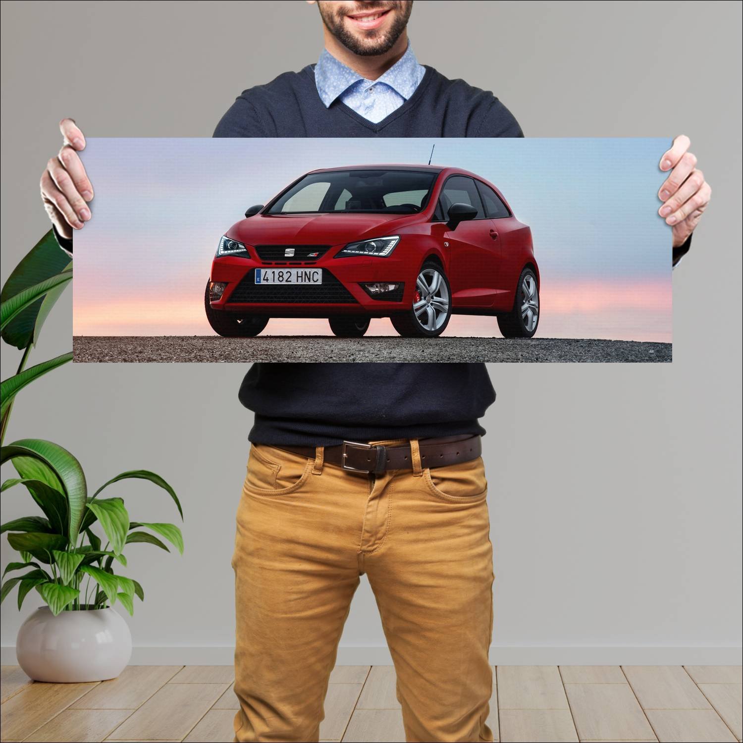 Cuadro grande 30x80cm 2012 seat ibiza cupra Seat