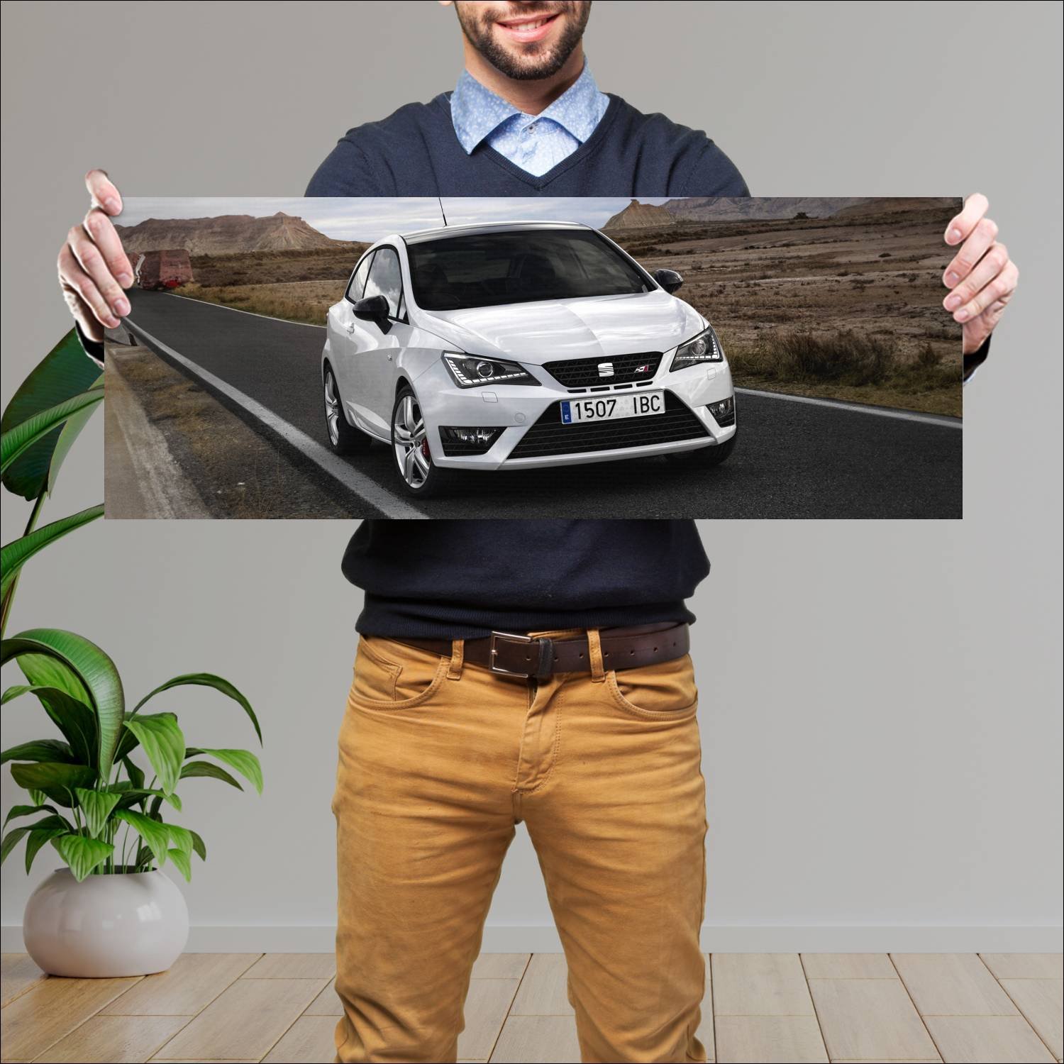 Cuadro grande 30x80cm 2012 seat ibiza cupra Seat