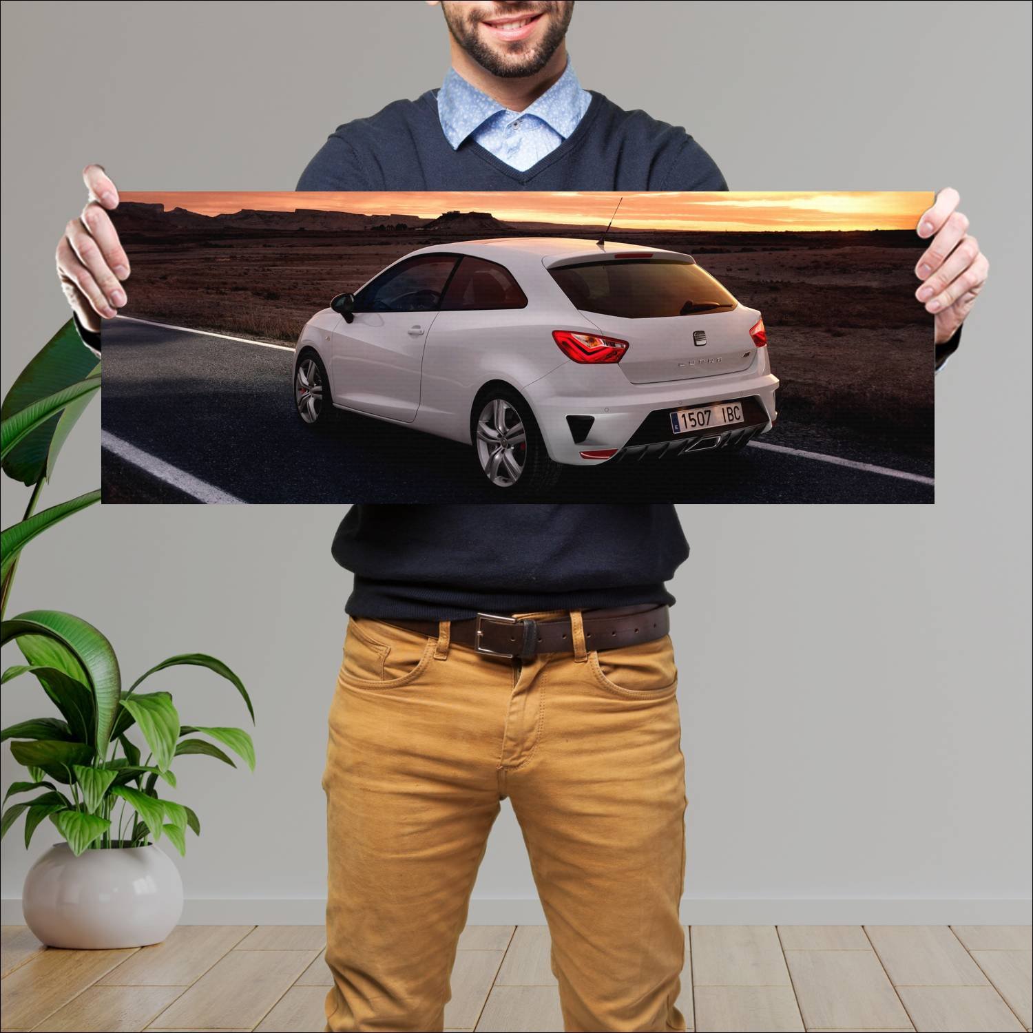 Cuadro grande 30x80cm 2012 seat ibiza cupra Seat