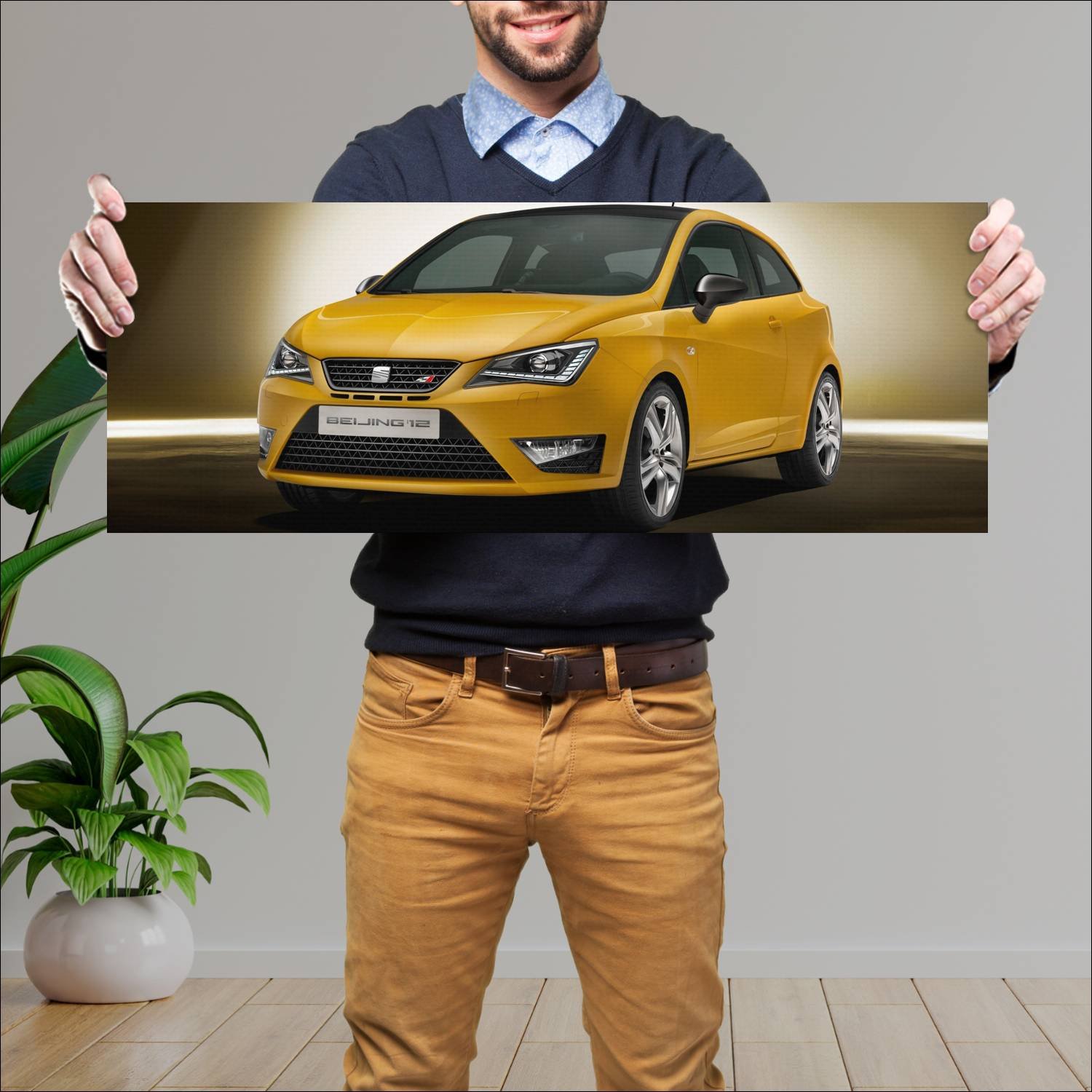 Cuadro grande 30x80cm 2012 seat ibiza cupra concep 173 Seat
