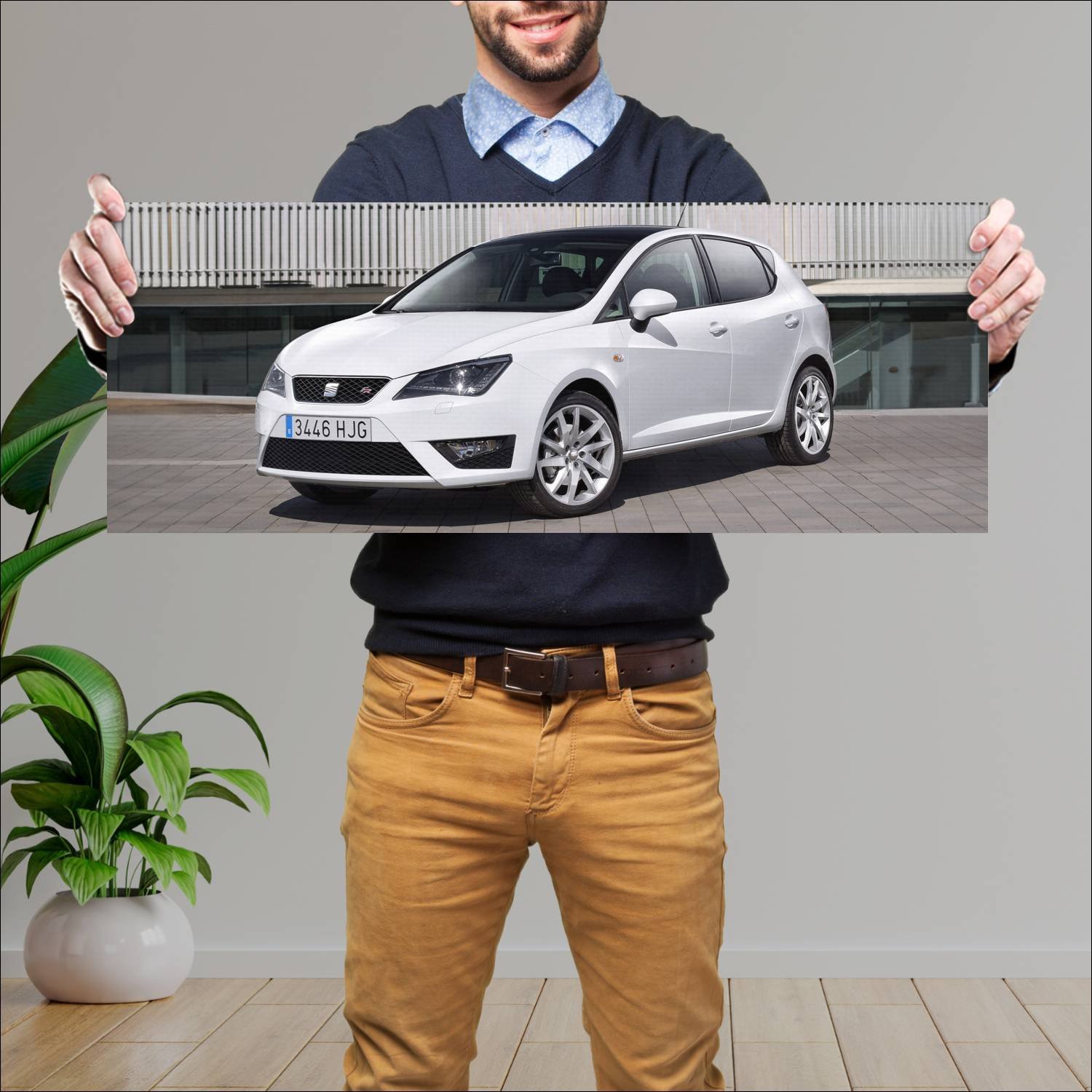 Cuadro grande 30x80cm 2012 seat ibiza fr auto 175 Seat