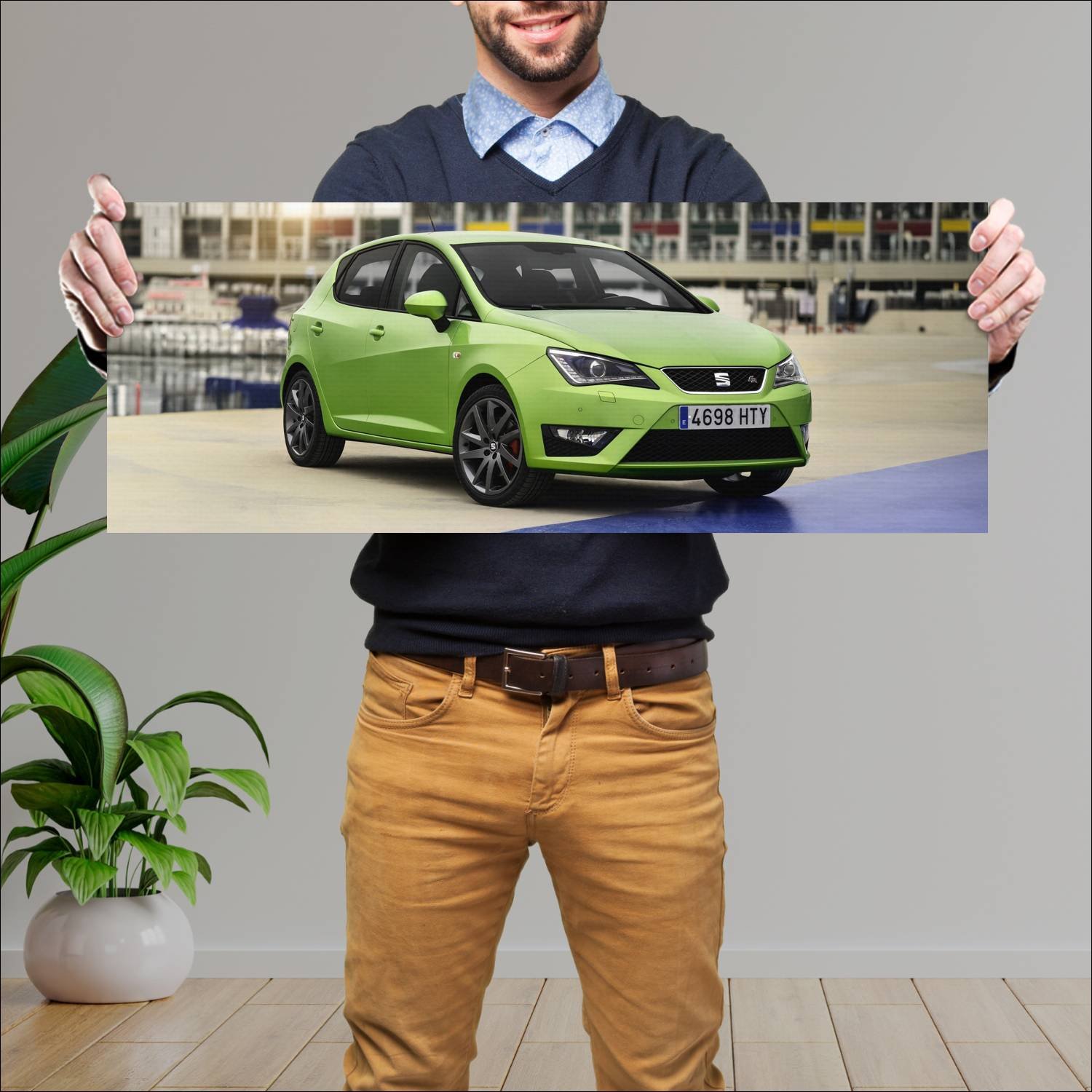 Cuadro grande 30x80cm 2012 seat ibiza fr auto 176 Seat