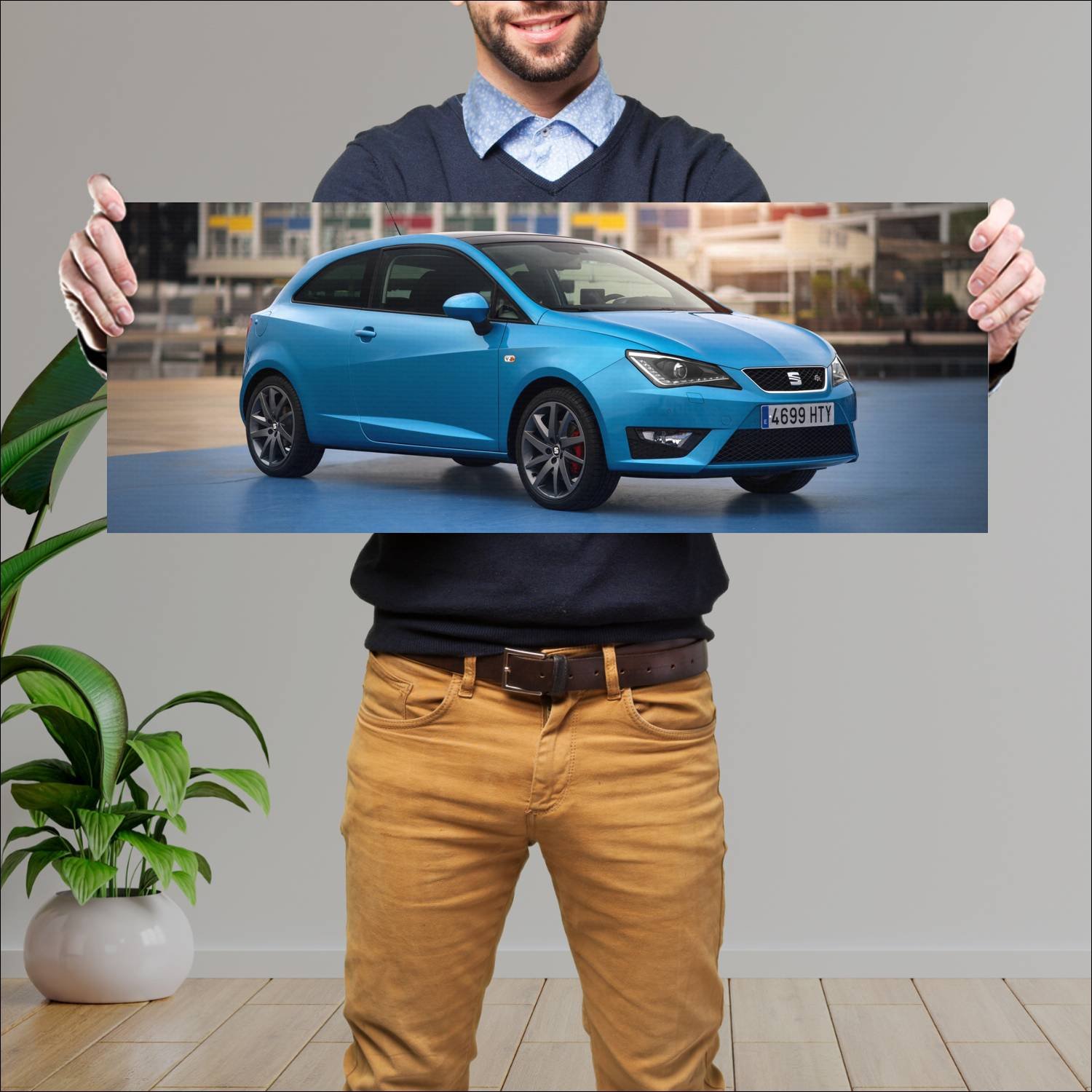 Cuadro grande 30x80cm 2012 seat ibiza sc fr auto 179 Seat