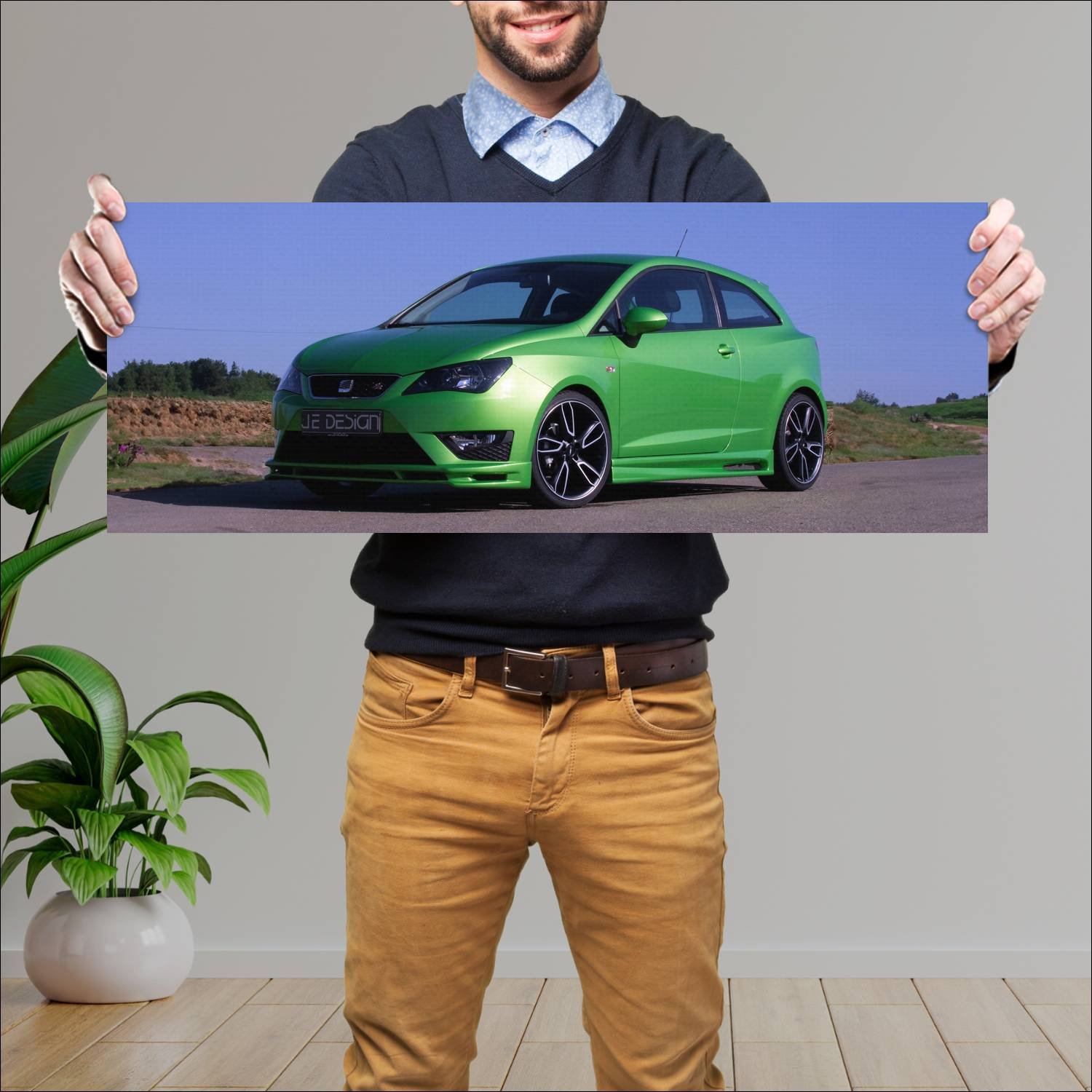 Cuadro grande 30x80cm 2012 seat ibiza sc fr by je 180 Seat