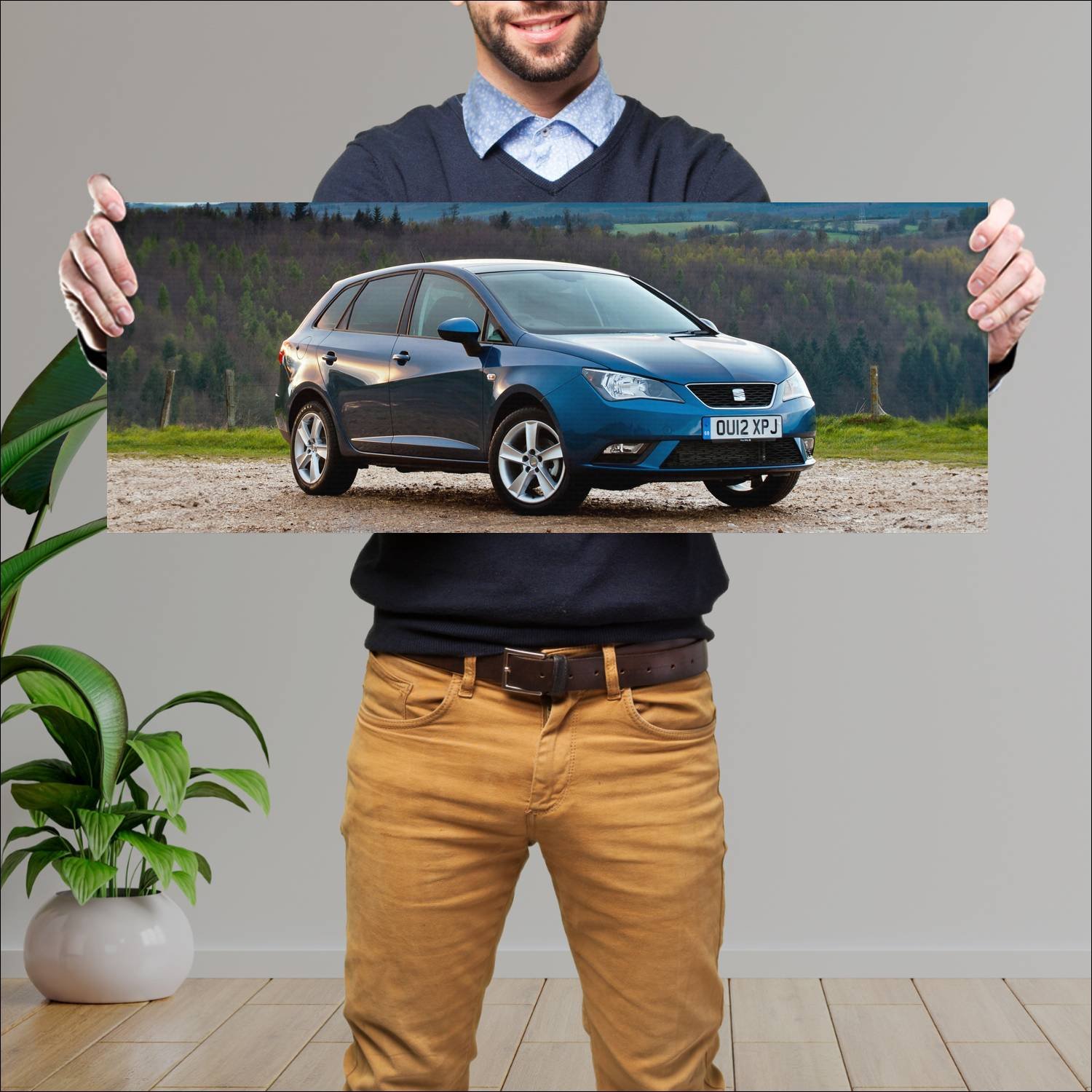 Cuadro grande 30x80cm 2012 seat ibiza st uk auto 188 Seat