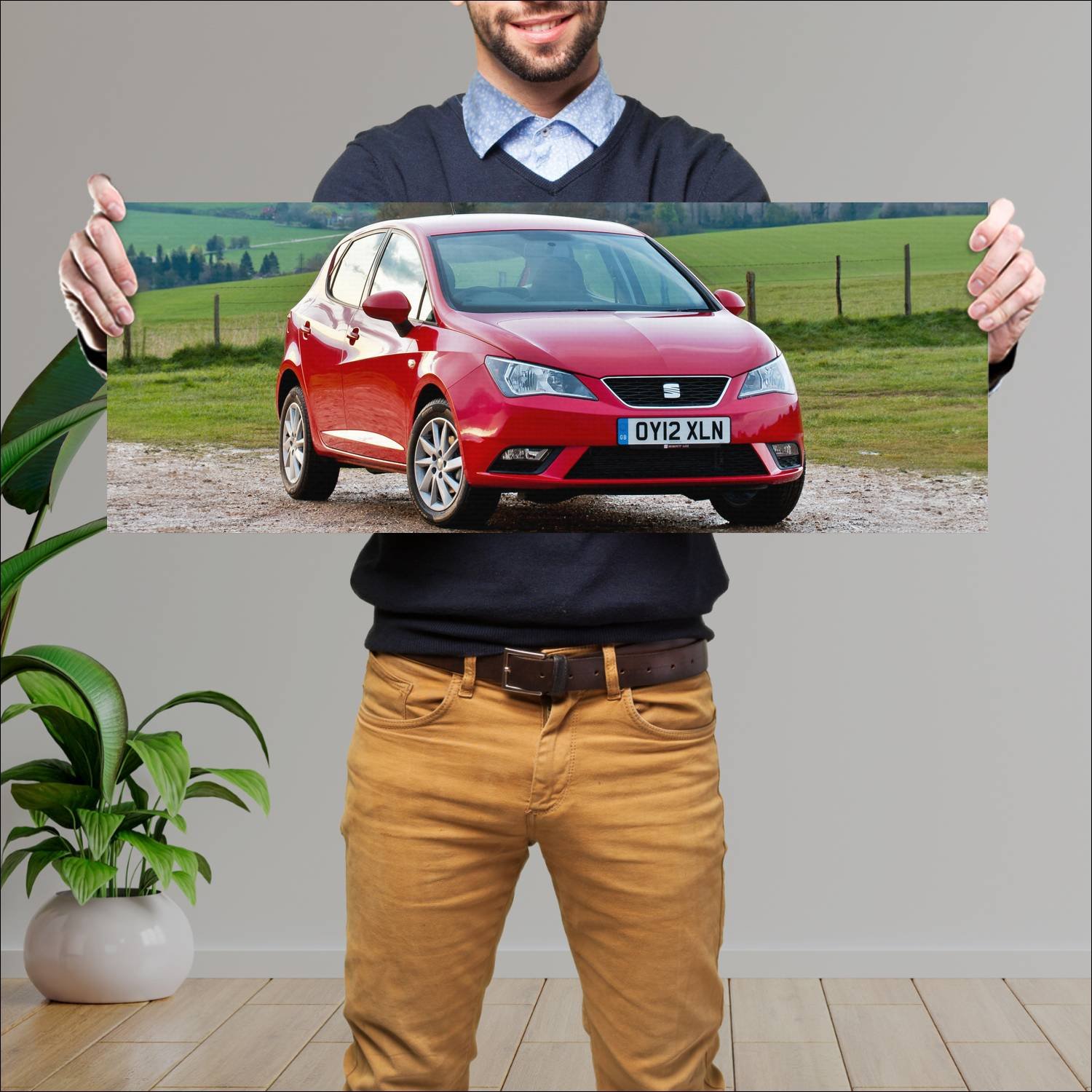 Cuadro grande 30x80cm 2012 seat ibiza uk auto 189 Seat