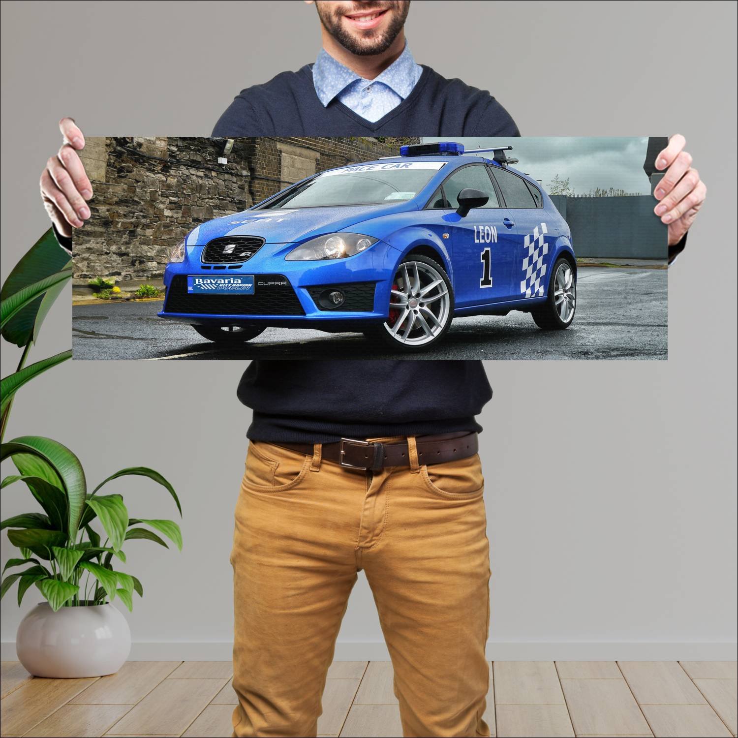 Cuadro grande 30x80cm 2012 seat leon cupra r pace 193 Seat
