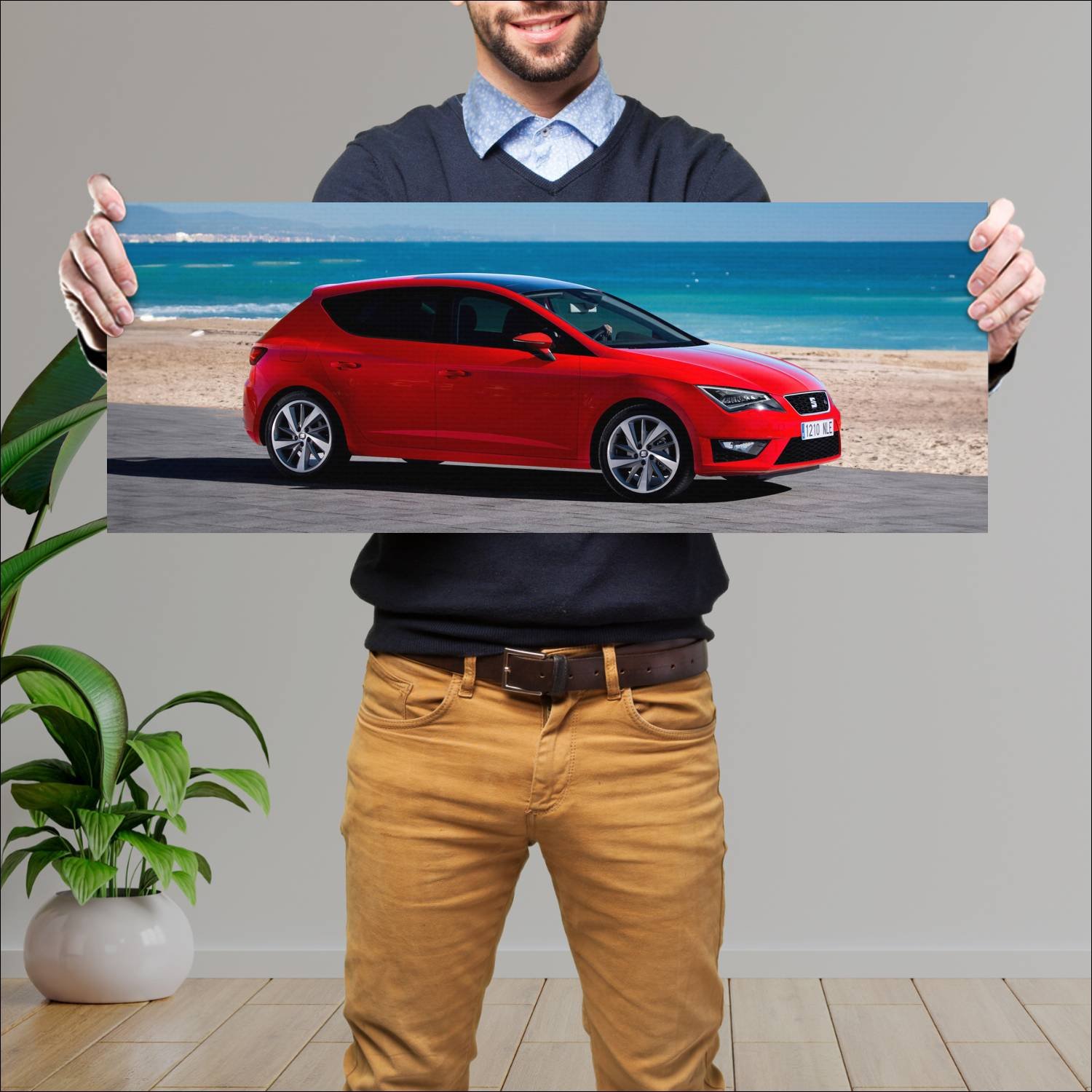 Cuadro grande 30x80cm 2012 seat leon fr Seat