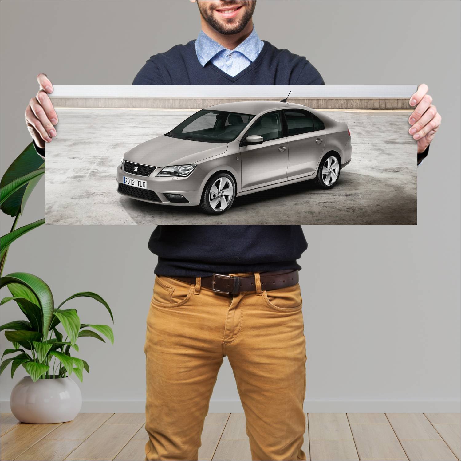 Cuadro grande 30x80cm 2012 seat toledo Seat